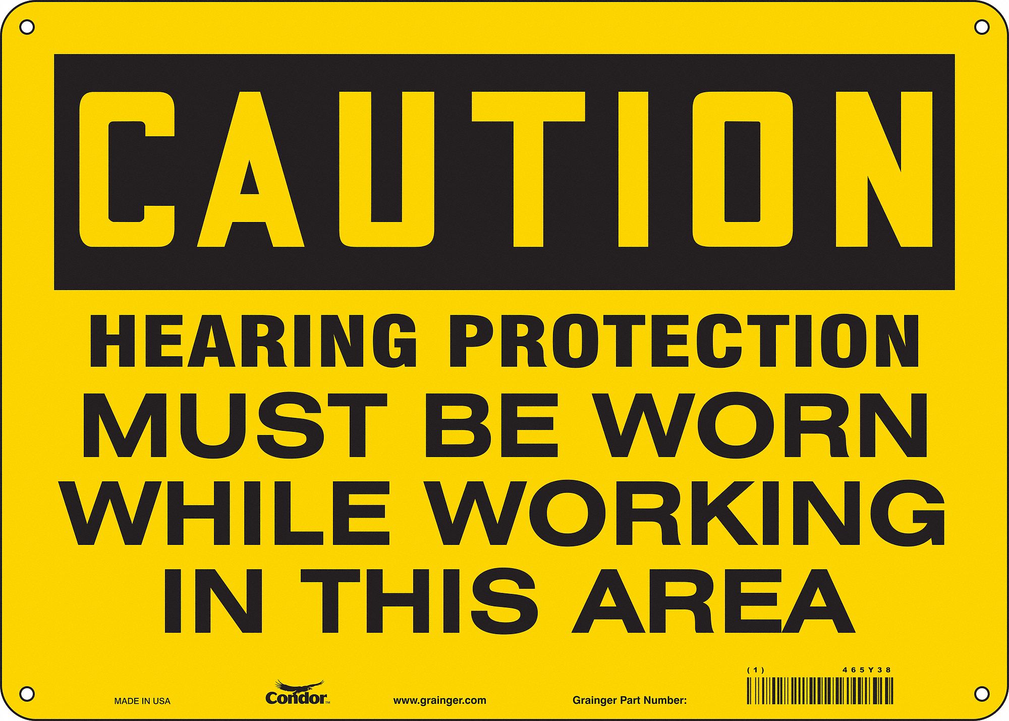 Safety Sign: Aluminum, Mounting Holes Sign Mounting, 10 in x 14 in Nominal Sign Size, 0.032 in Thick