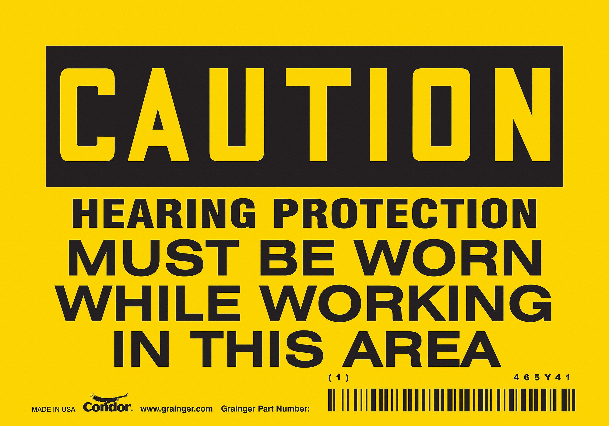 Safety Sign: Vinyl, Adhesive Sign Mounting, 3 1/2 in x 5 in Nominal Sign Size, Not Retroreflective