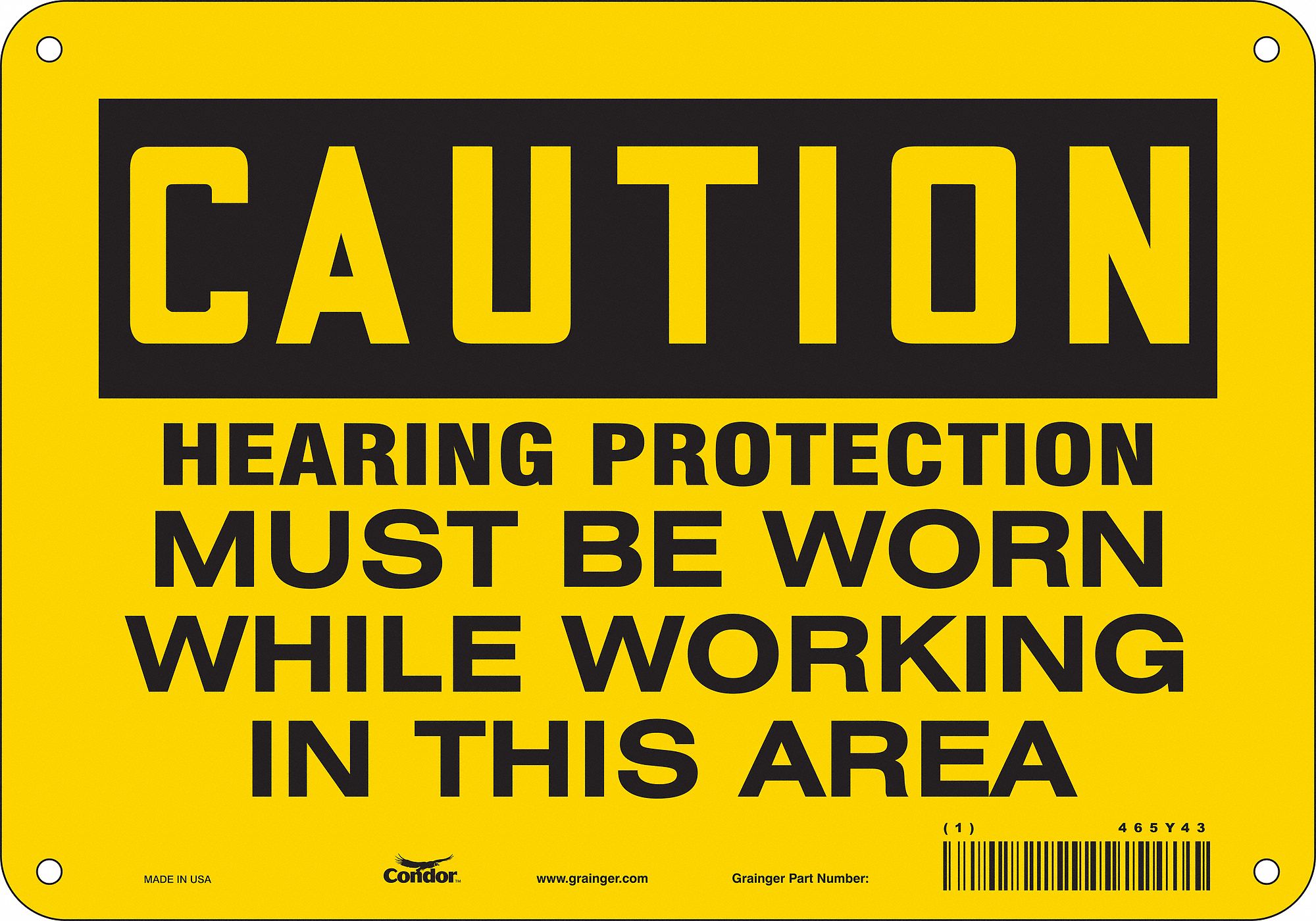 Safety Sign: Vinyl, Adhesive Sign Mounting, 7 in x 10 in Nominal Sign Size, Not Retroreflective