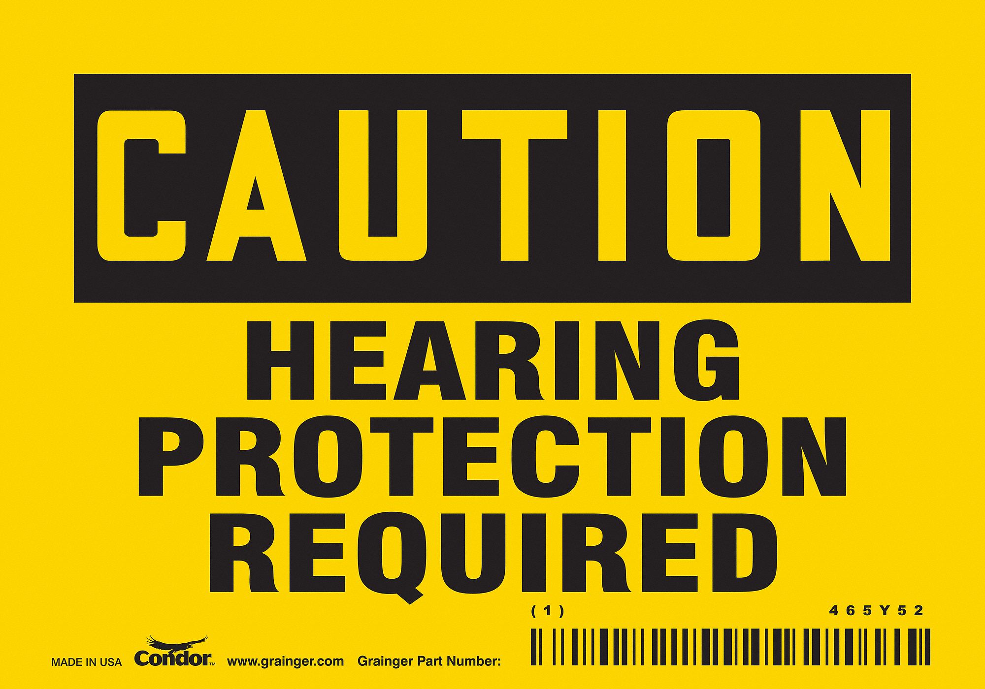 Safety Sign: Vinyl, Adhesive Sign Mounting, 3 1/2 in x 5 in Nominal Sign Size, Not Retroreflective