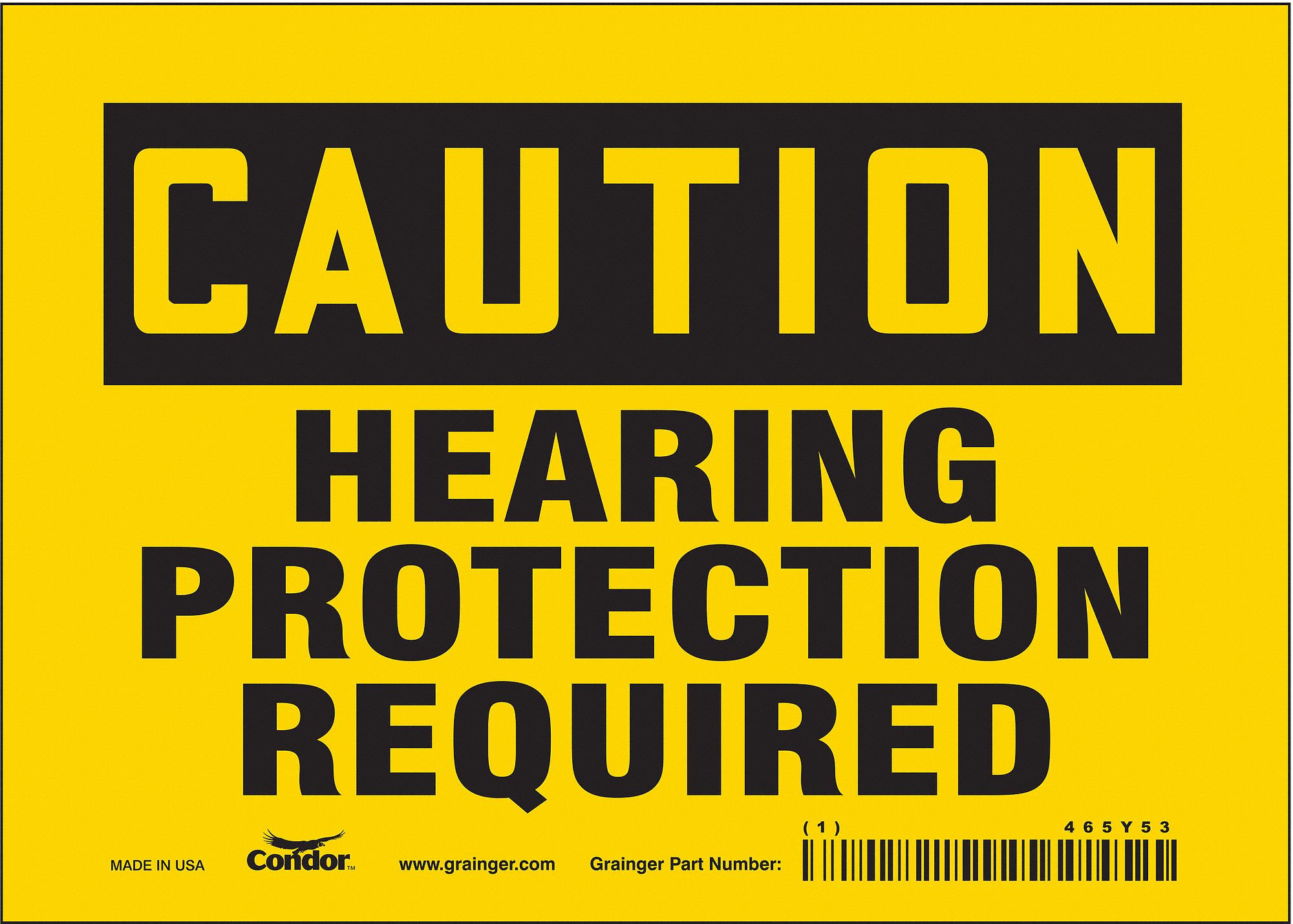 Safety Sign: Vinyl, Adhesive Sign Mounting, 5 in x 7 in Nominal Sign Size, Not Retroreflective, Wall