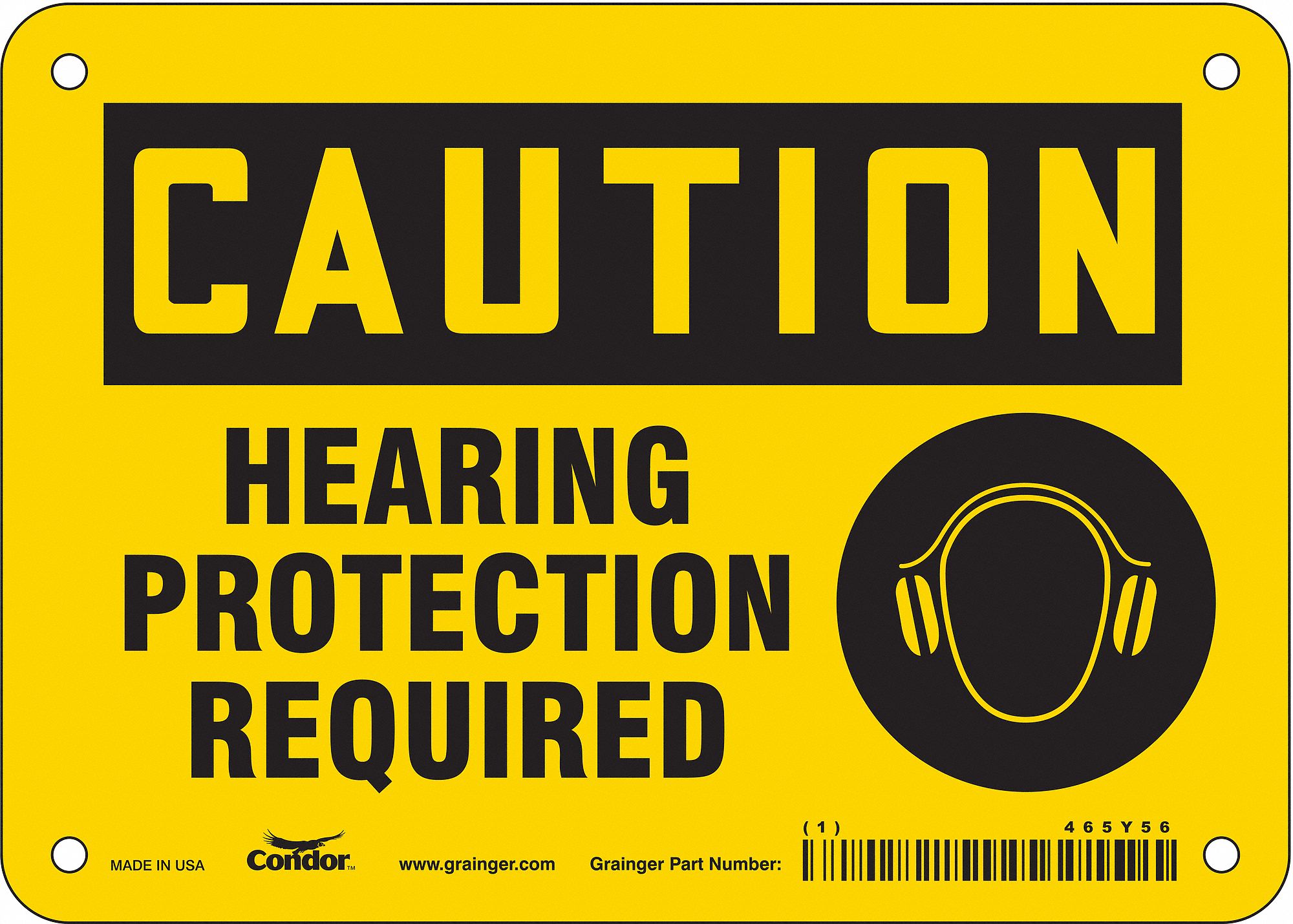 Safety Sign: Aluminum, Mounting Holes Sign Mounting, 5 in x 7 in Nominal Sign Size, 0.032 in Thick
