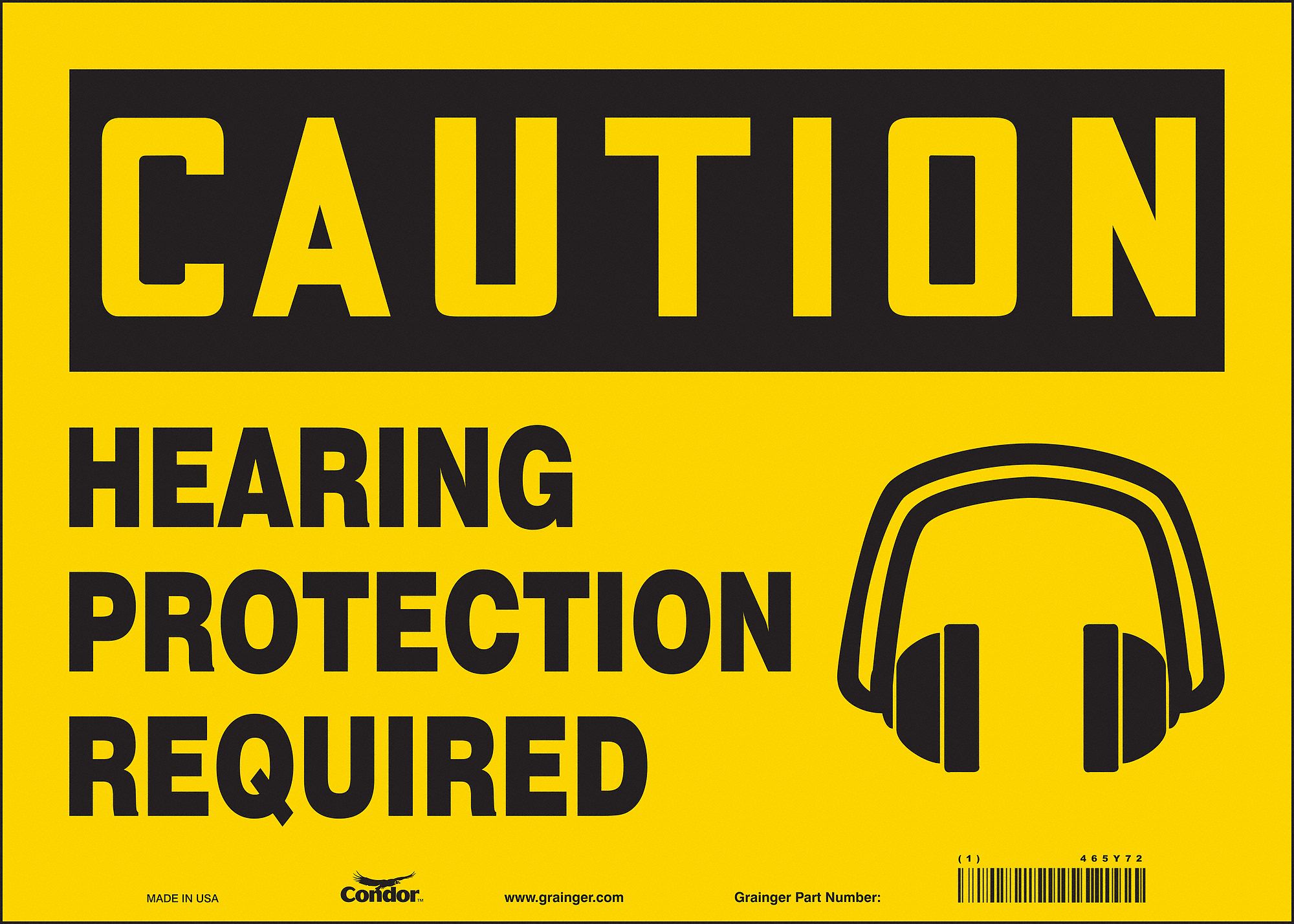 Safety Sign: Vinyl, Adhesive Sign Mounting, 10 in x 14 in Nominal Sign Size, Not Retroreflective