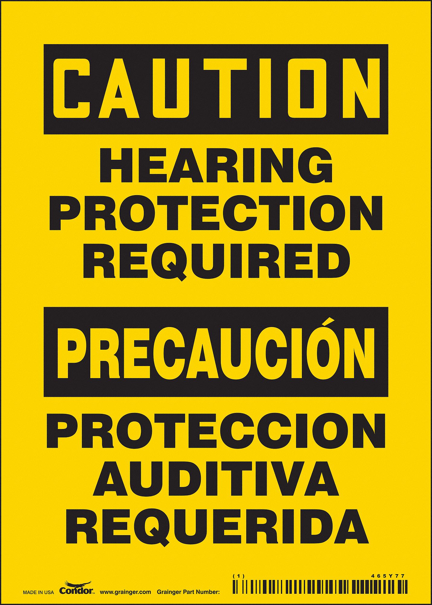Safety Sign: Vinyl, Adhesive Sign Mounting, 7 in x 5 in Nominal Sign Size, Not Retroreflective, Wall