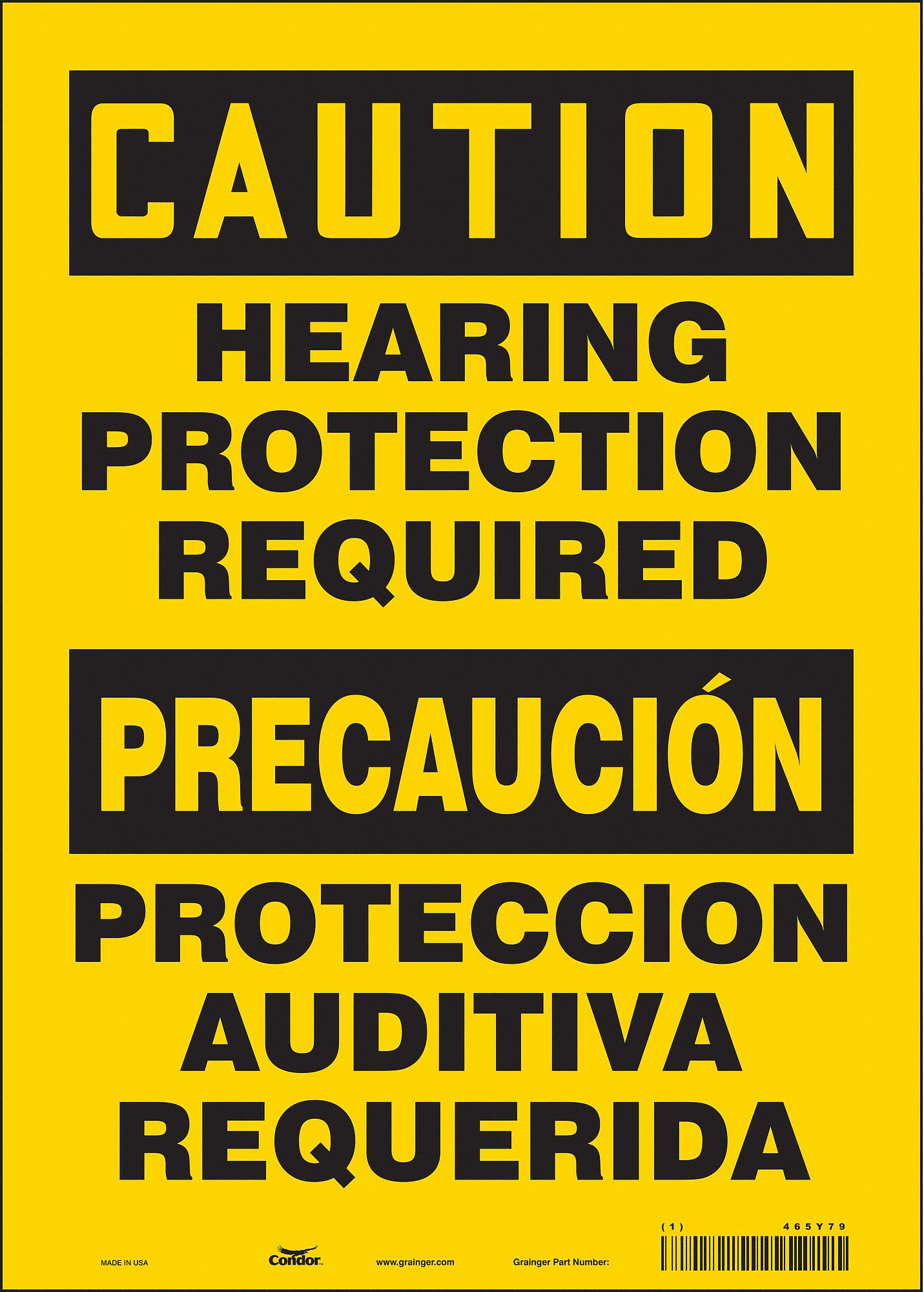 Safety Sign: Vinyl, Adhesive Sign Mounting, 14 in x 10 in Nominal Sign Size, Not Retroreflective