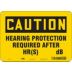 Caution: Hearing Protection Required After Hr(S) dB Signs