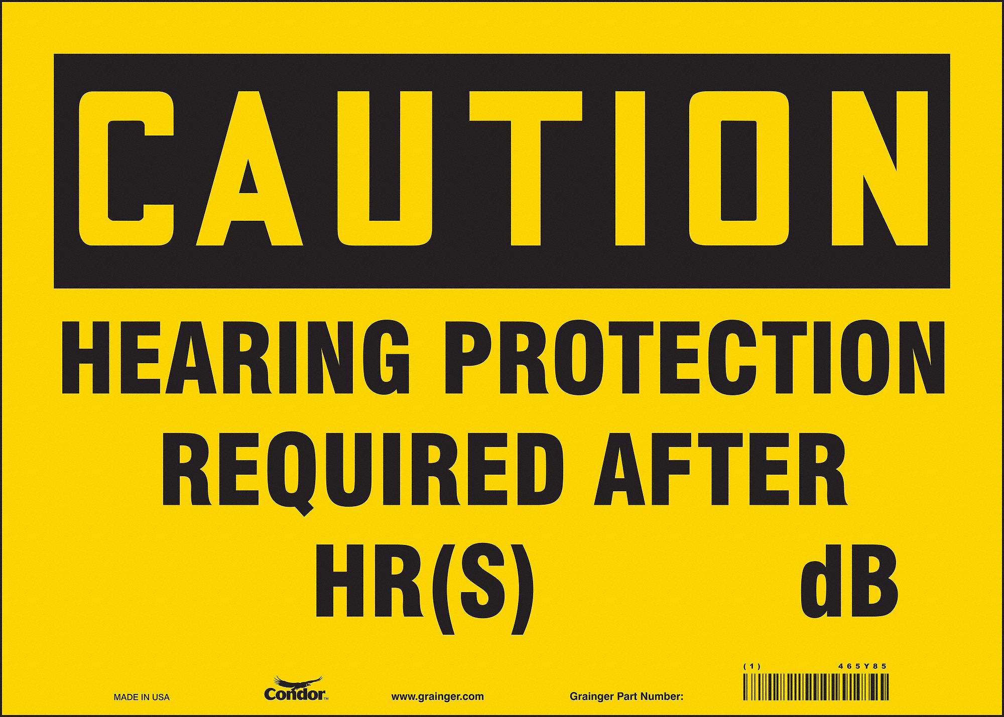 Safety Sign: Vinyl, Adhesive Sign Mounting, 10 in x 14 in Nominal Sign Size, Not Retroreflective
