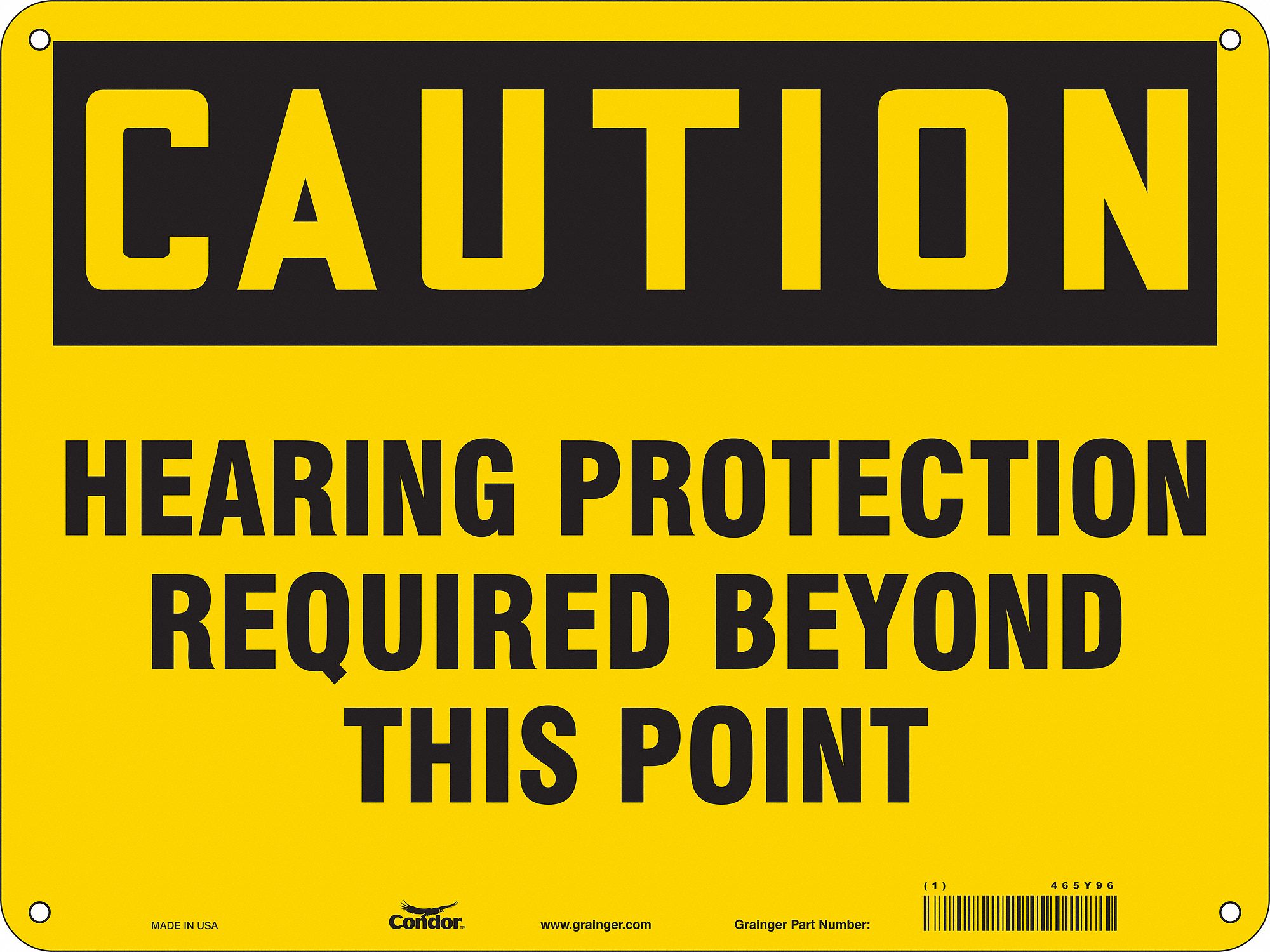 Safety Sign: Polyethylene, Mounting Holes Sign Mounting, 18 in x 24 in Nominal Sign Size