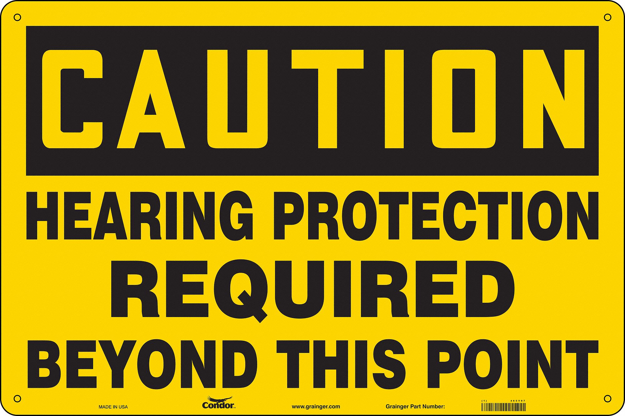 Safety Sign, 24 in x 36 in, Polyethylene