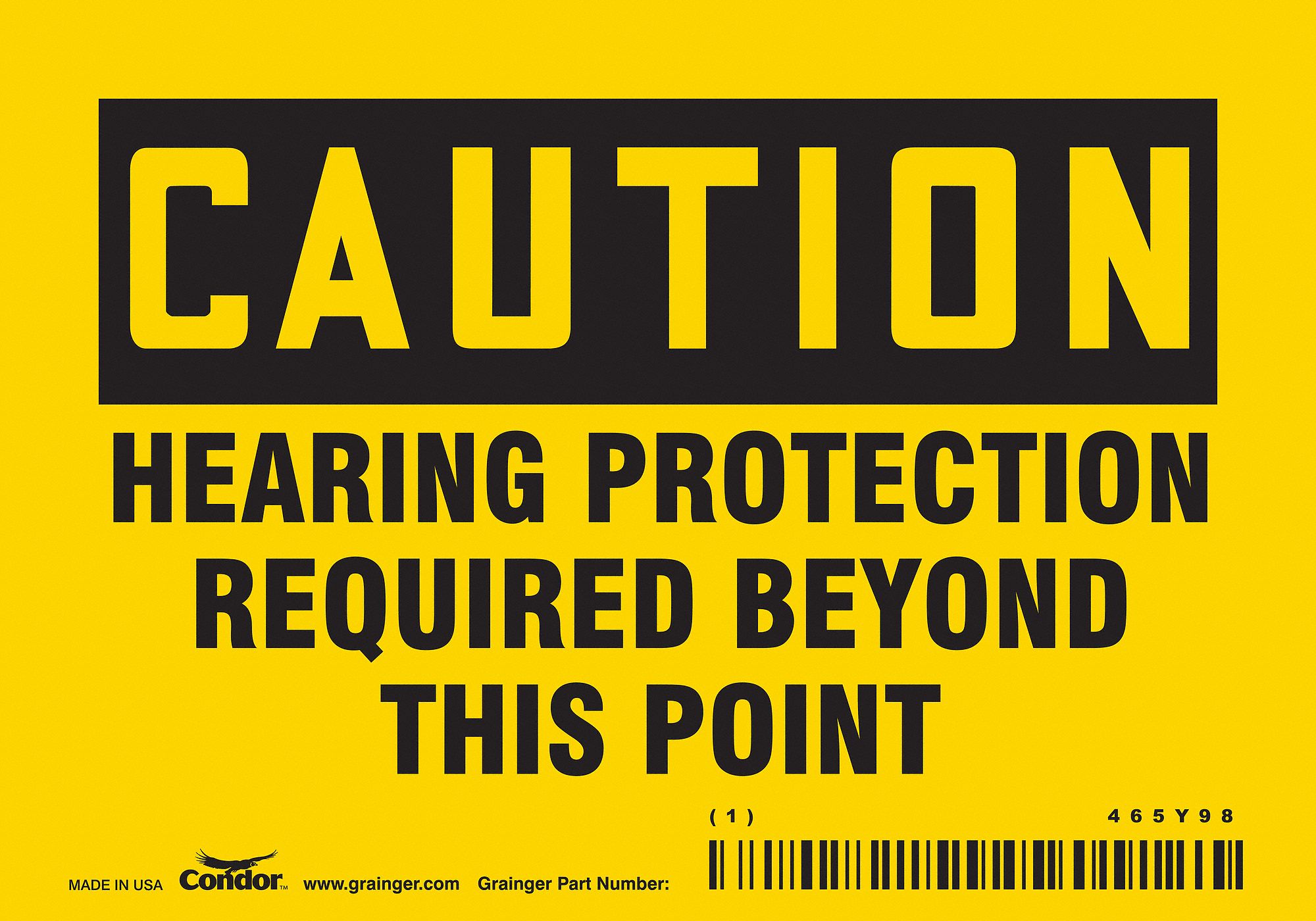 Safety Sign: Vinyl, Adhesive Sign Mounting, 3 1/2 in x 5 in Nominal Sign Size, Not Retroreflective