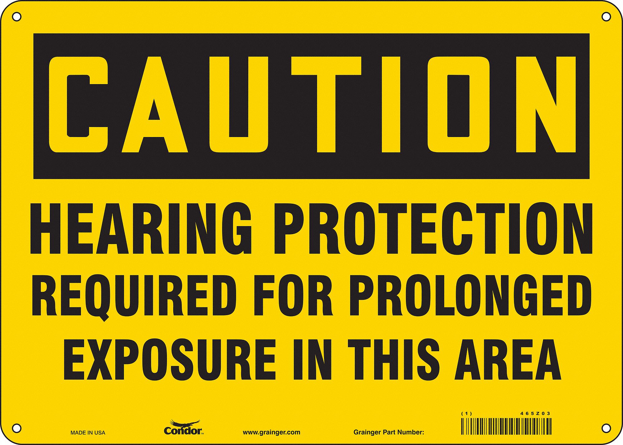 Safety Sign: Aluminum, Mounting Holes Sign Mounting, 10 in x 14 in Nominal Sign Size, 0.032 in Thick
