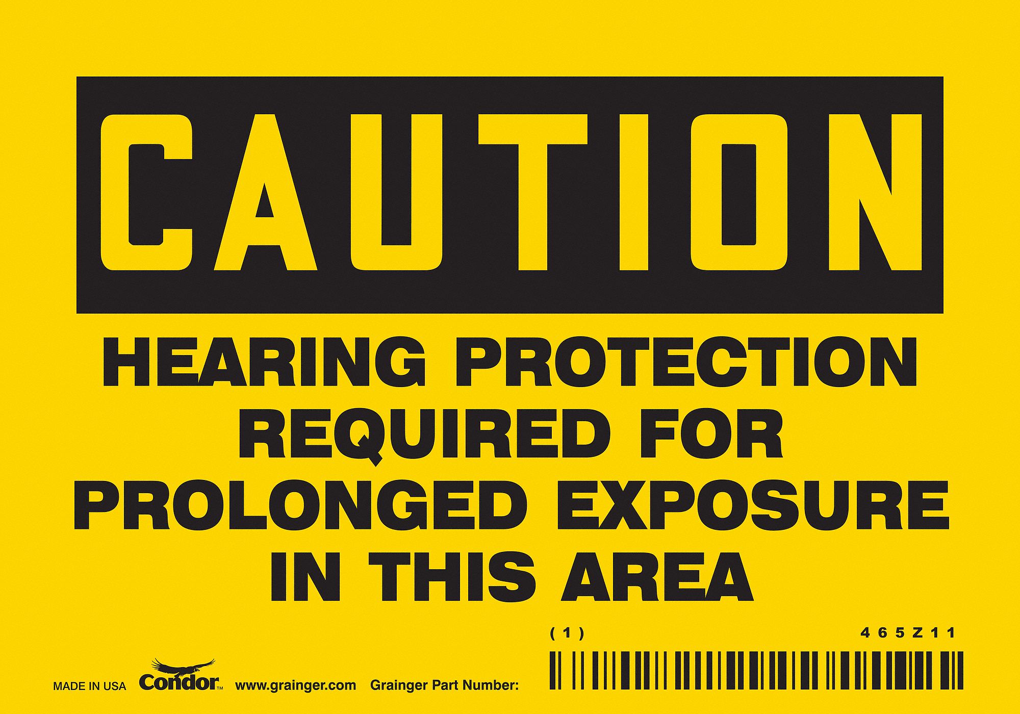 Safety Sign: Vinyl, Adhesive Sign Mounting, 3 1/2 in x 5 in Nominal Sign Size, Not Retroreflective