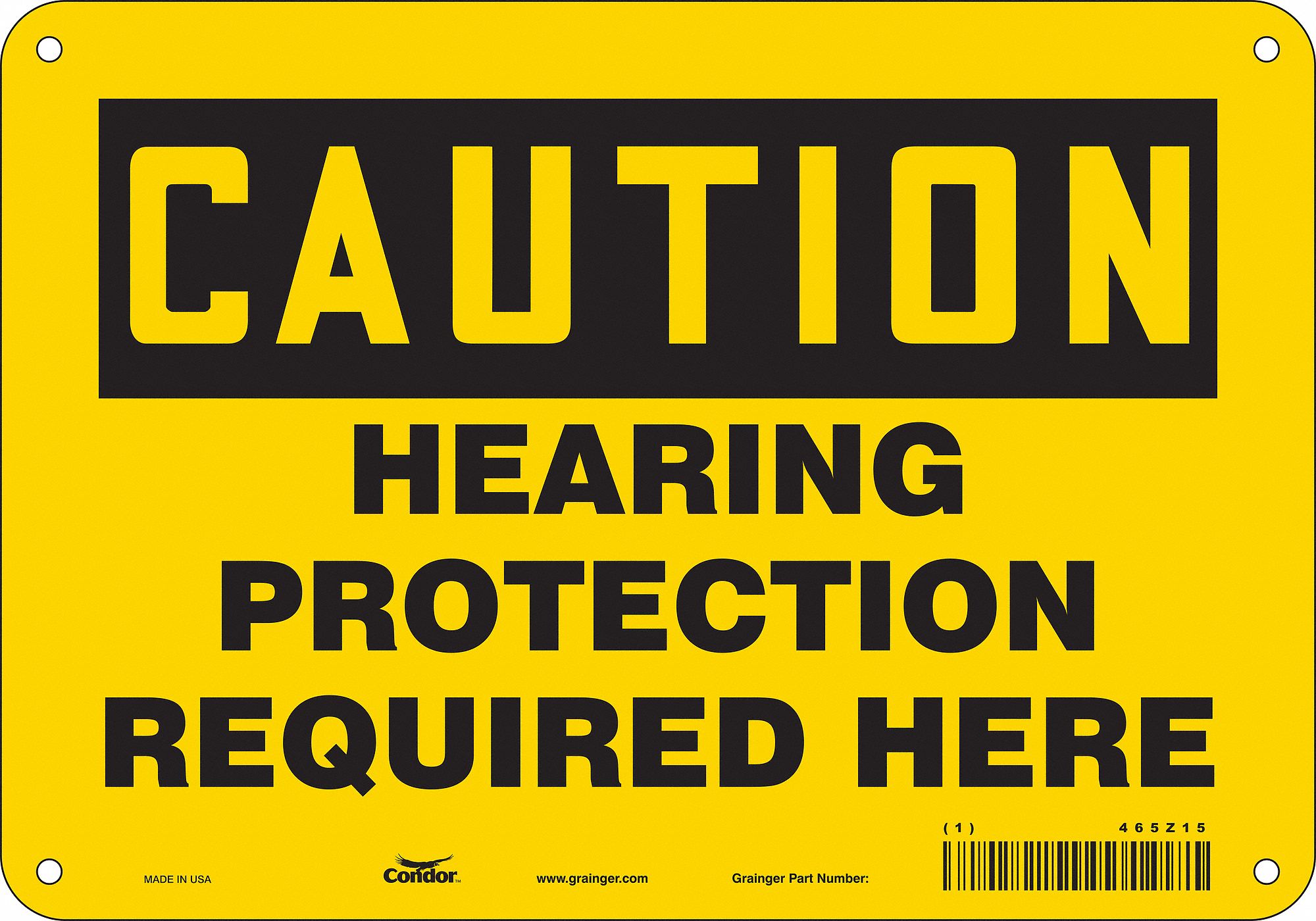 Safety Sign: Aluminum, Mounting Holes Sign Mounting, 7 in x 10 in Nominal Sign Size, 0.032 in Thick