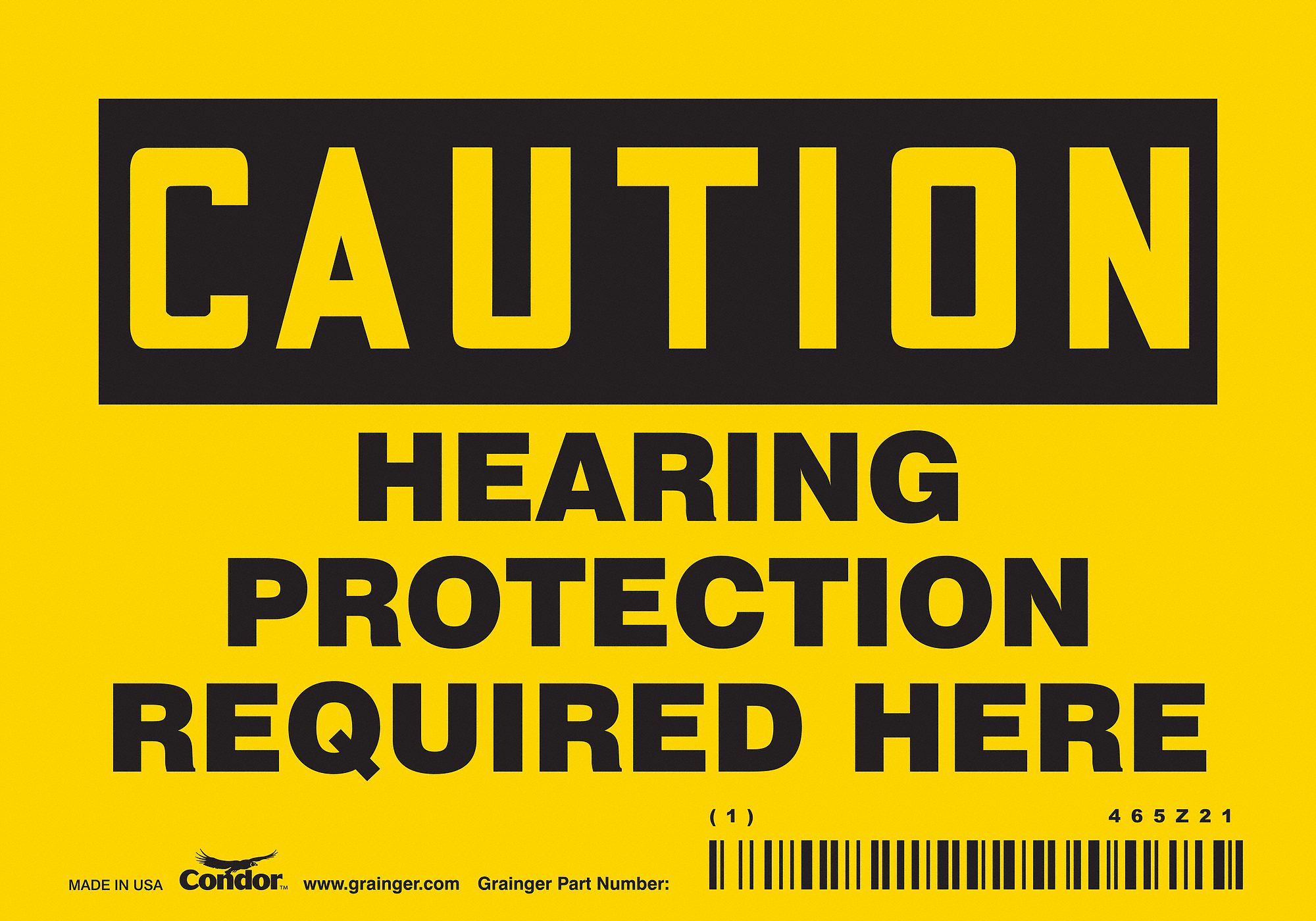 Safety Sign: Vinyl, Adhesive Sign Mounting, 3 1/2 in x 5 in Nominal Sign Size, Not Retroreflective