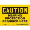 Caution: Hearing Protection Required Here Signs