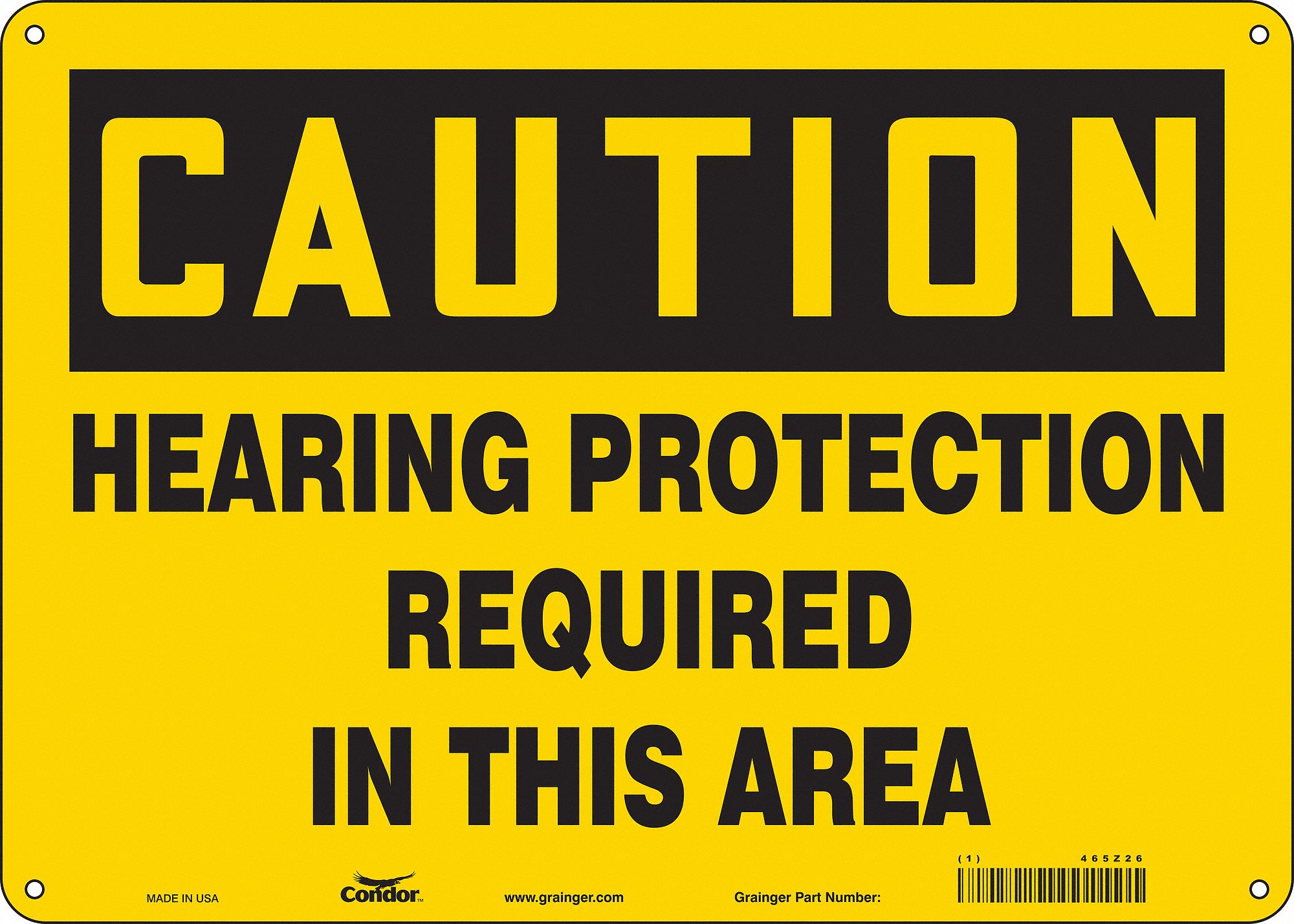 Safety Sign: Aluminum, Mounting Holes Sign Mounting, 10 in x 14 in Nominal Sign Size, 0.032 in Thick