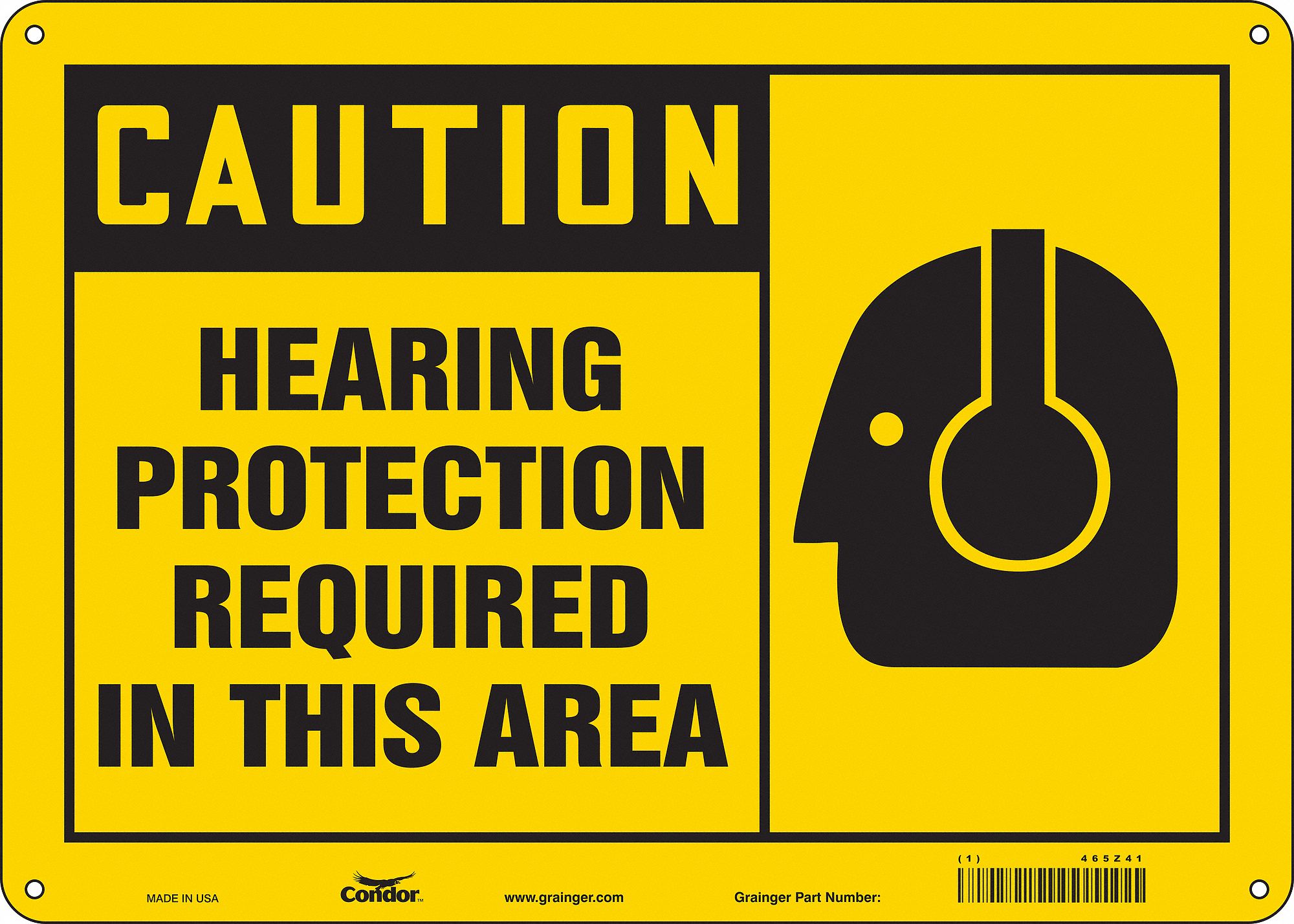 Safety Sign: Aluminum, Mounting Holes Sign Mounting, 10 in x 14 in Nominal Sign Size, 0.032 in Thick