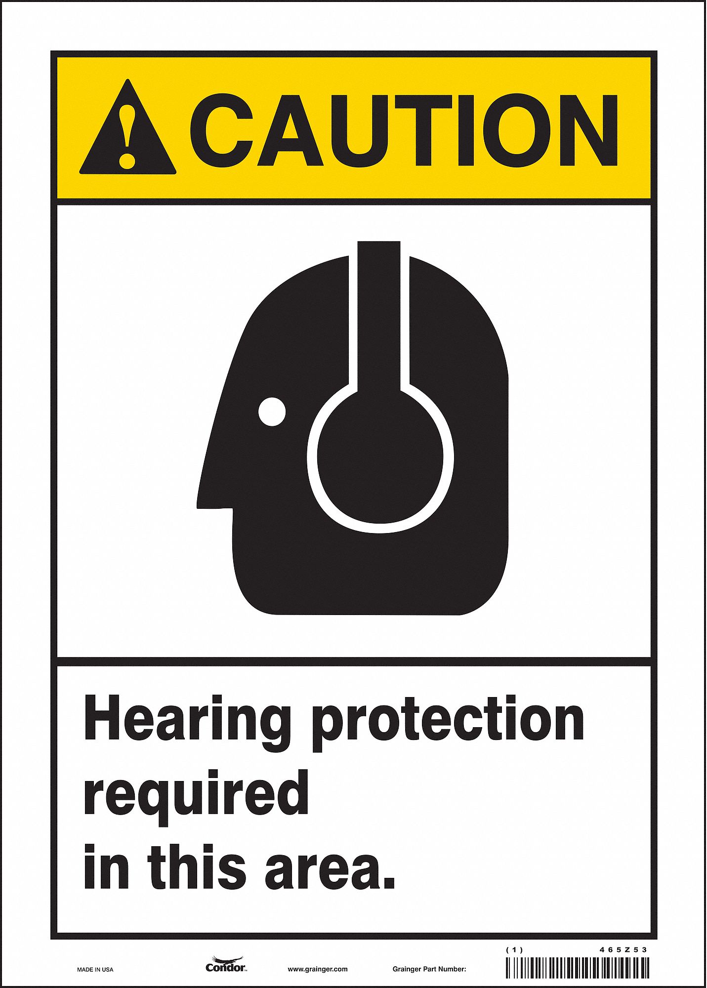 Safety Sign: Vinyl, Adhesive Sign Mounting, 14 in x 10 in Nominal Sign Size, Not Retroreflective