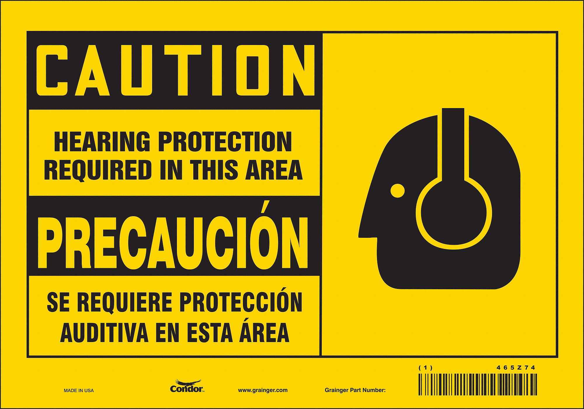 Safety Sign: Vinyl, Adhesive Sign Mounting, 7 in x 10 in Nominal Sign Size, Not Retroreflective