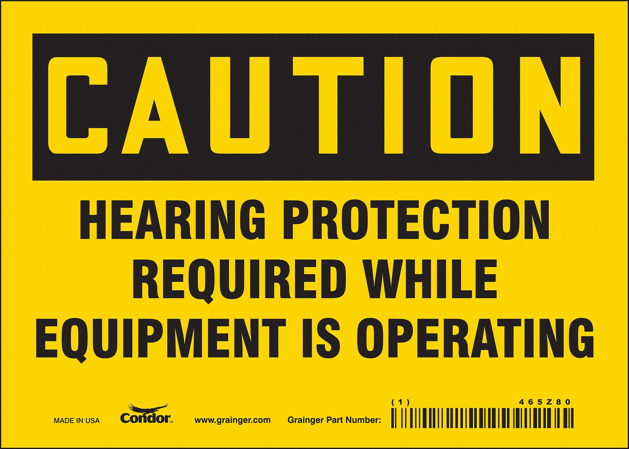 Safety Sign: Vinyl, Adhesive Sign Mounting, 5 in x 7 in Nominal Sign Size, Not Retroreflective, Wall