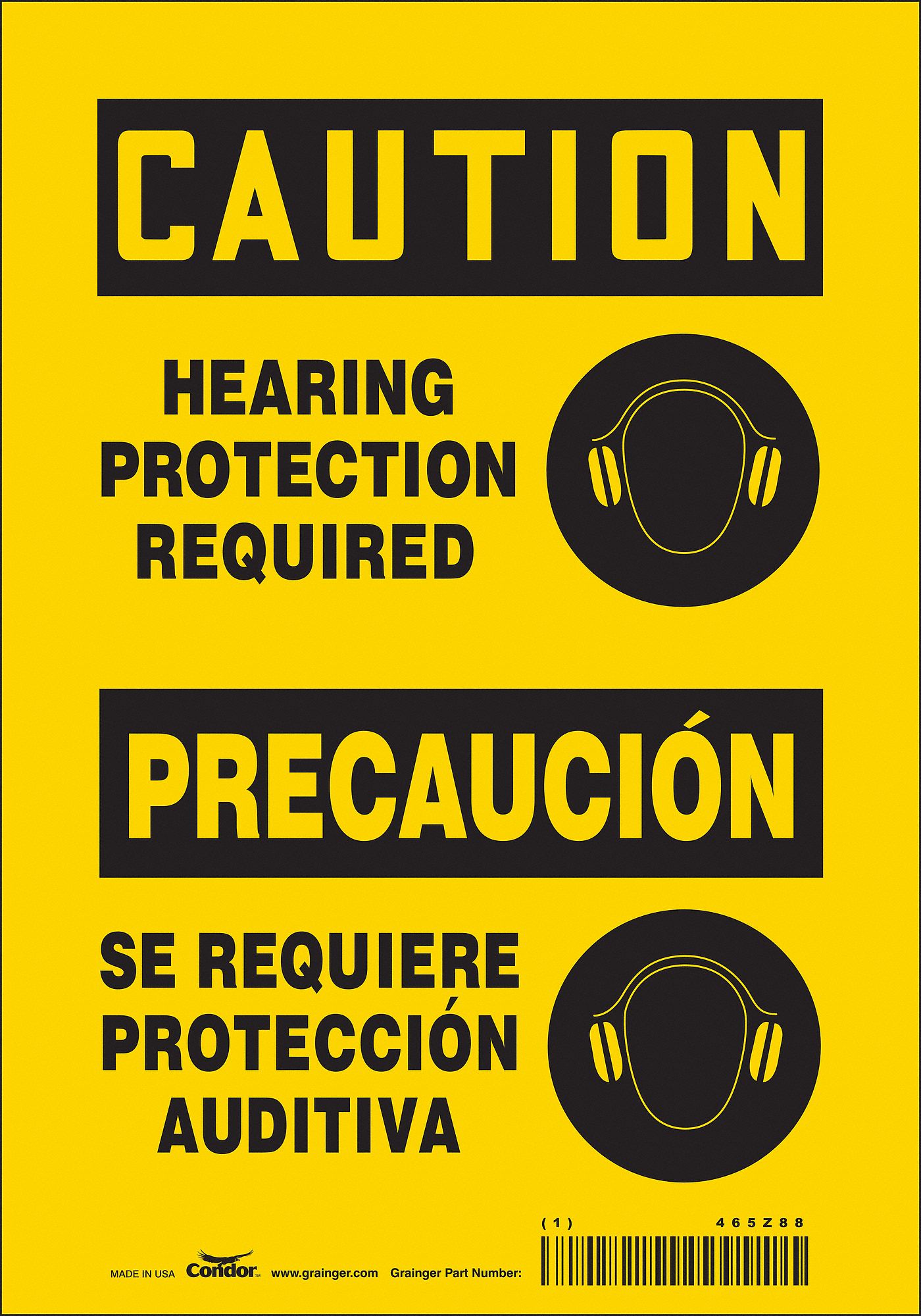 Safety Sign: Vinyl, Adhesive Sign Mounting, 10 in x 7 in Nominal Sign Size, Not Retroreflective