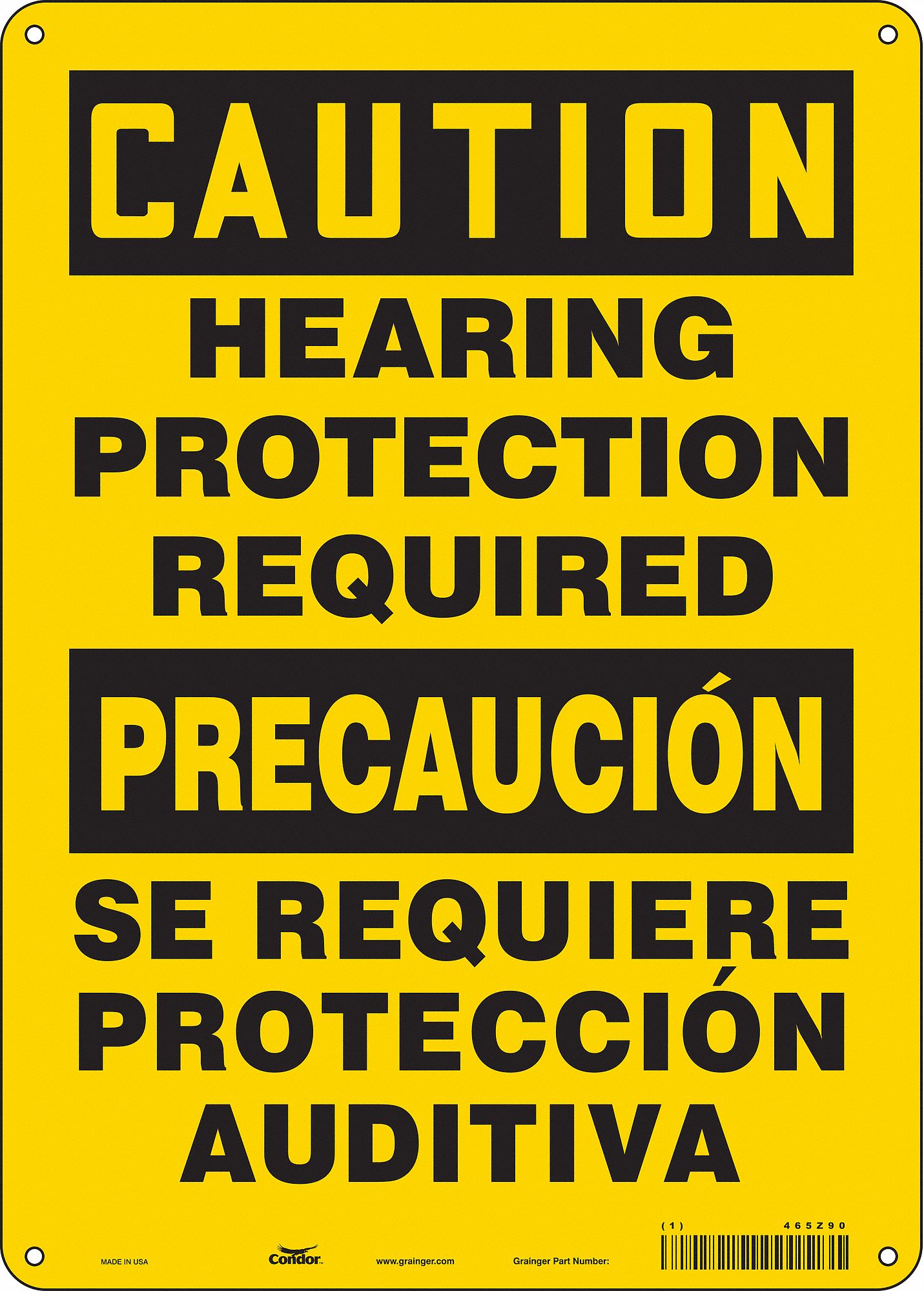 Safety Sign, 14 in x 10 in, Aluminum