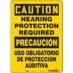 Caution/Precaucion: Hearing Protection Required/Uso Obligatorio De Proteccion Auditiva Signs