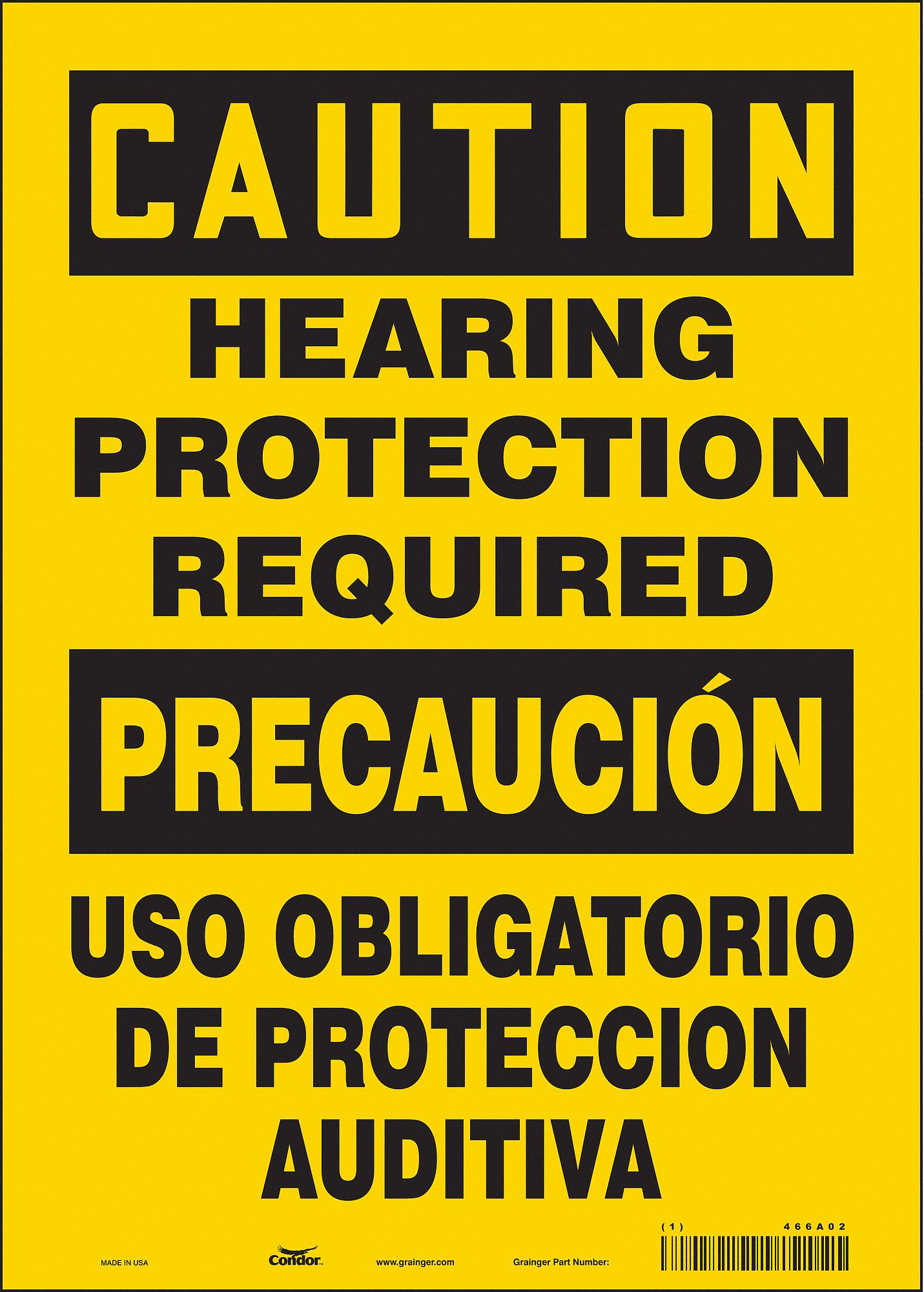 Safety Sign: Vinyl, Adhesive Sign Mounting, 14 in x 10 in Nominal Sign Size, Not Retroreflective