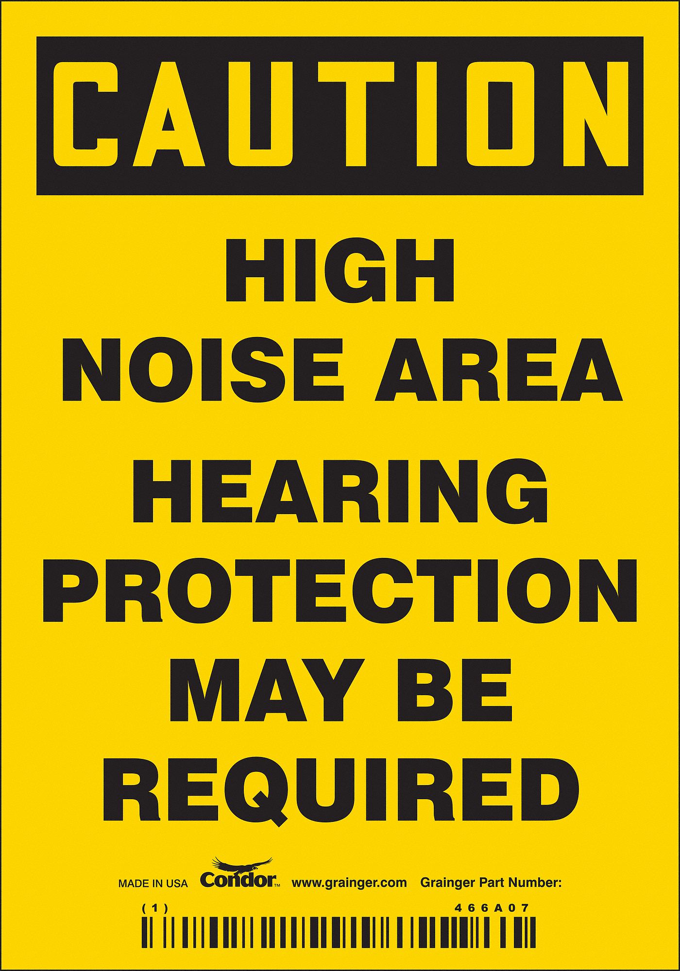 Safety Sign: Vinyl, Adhesive Sign Mounting, 5 in x 3 1/2 in Nominal Sign Size, Not Retroreflective