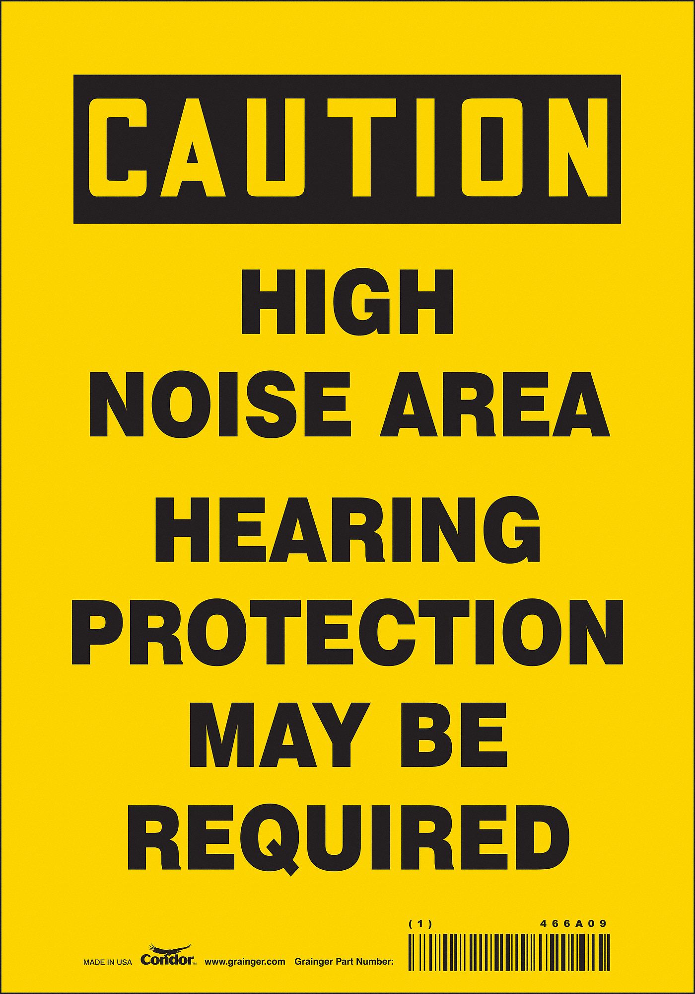 Safety Sign: Vinyl, Adhesive Sign Mounting, 10 in x 7 in Nominal Sign Size, Not Retroreflective