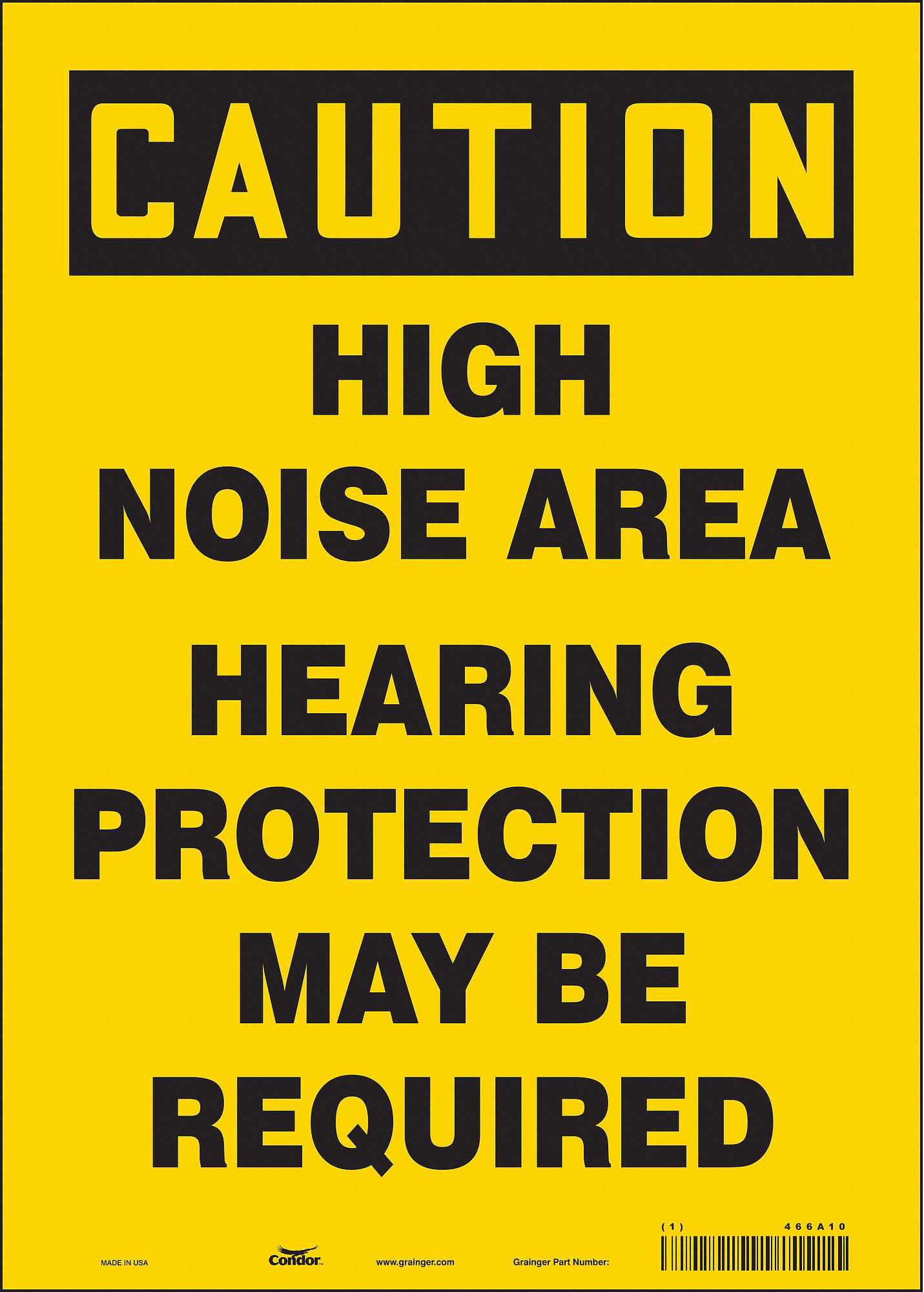 Safety Sign: Vinyl, Adhesive Sign Mounting, 14 in x 10 in Nominal Sign Size, Not Retroreflective