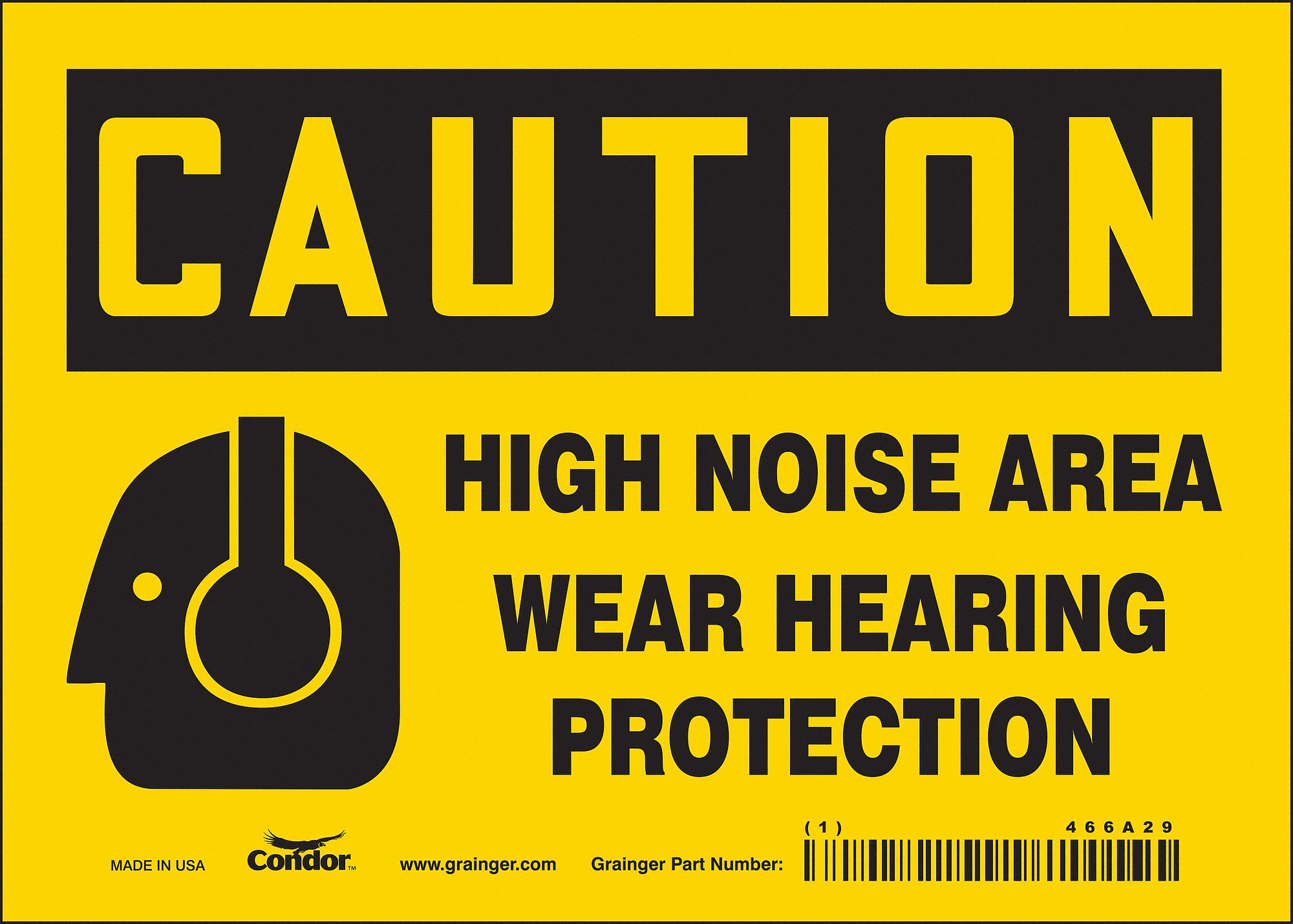 Safety Sign: Vinyl, Adhesive Sign Mounting, 5 in x 7 in Nominal Sign Size, Not Retroreflective, Wall