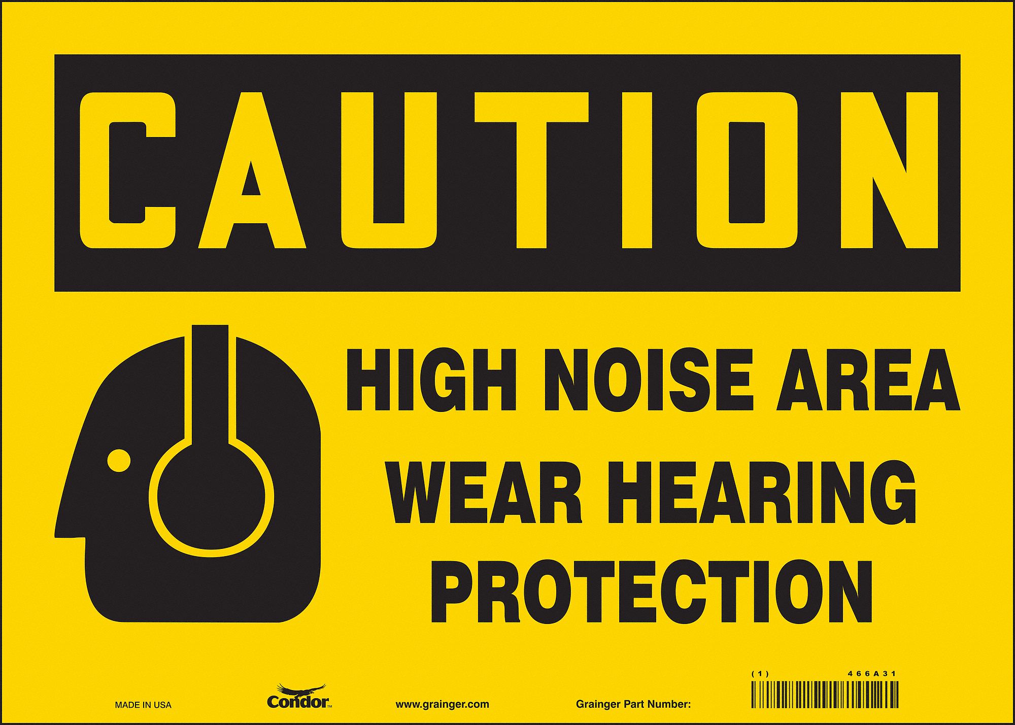 Safety Sign: Vinyl, Adhesive Sign Mounting, 10 in x 14 in Nominal Sign Size, Not Retroreflective