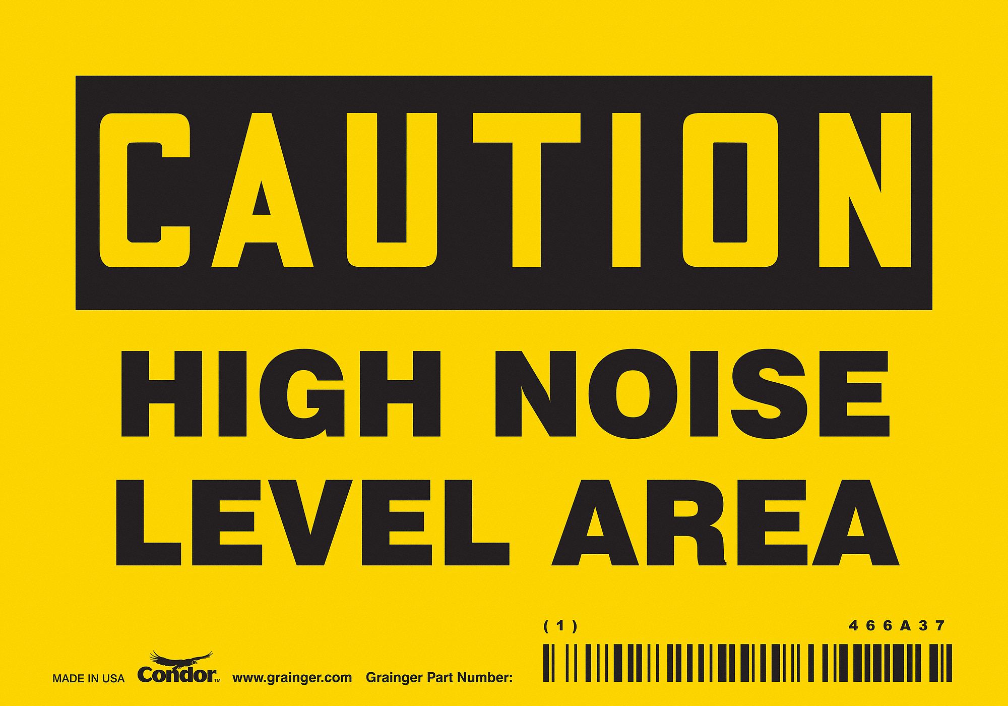 Safety Sign: Vinyl, Adhesive Sign Mounting, 3 1/2 in x 5 in Nominal Sign Size, Not Retroreflective