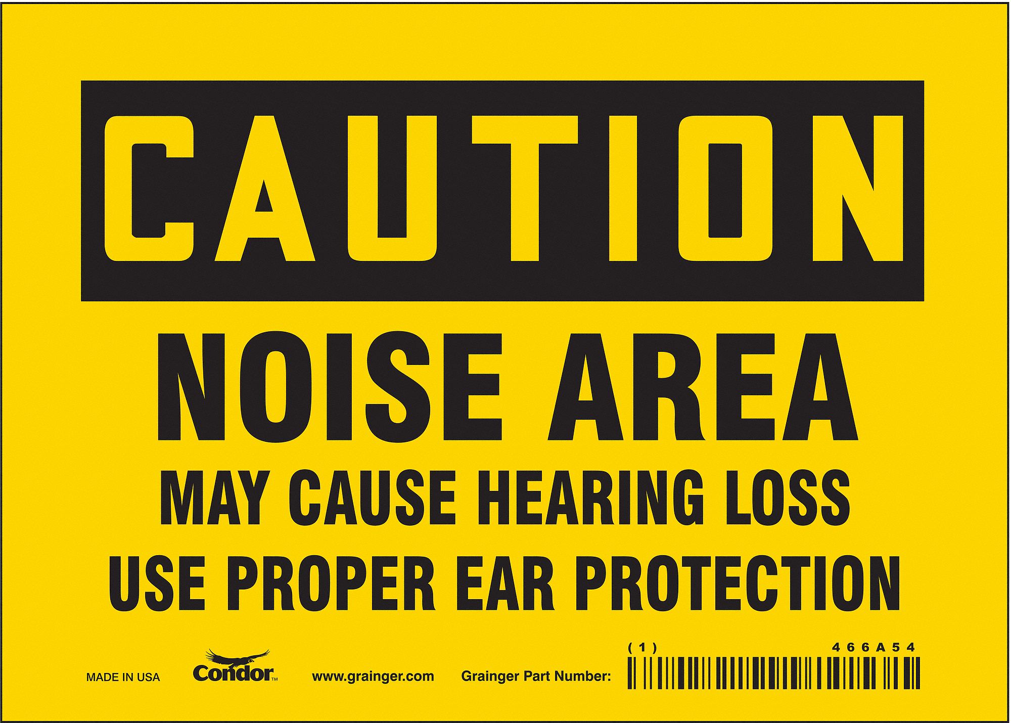 Safety Sign: Vinyl, Adhesive Sign Mounting, 5 in x 7 in Nominal Sign Size, Not Retroreflective, Wall