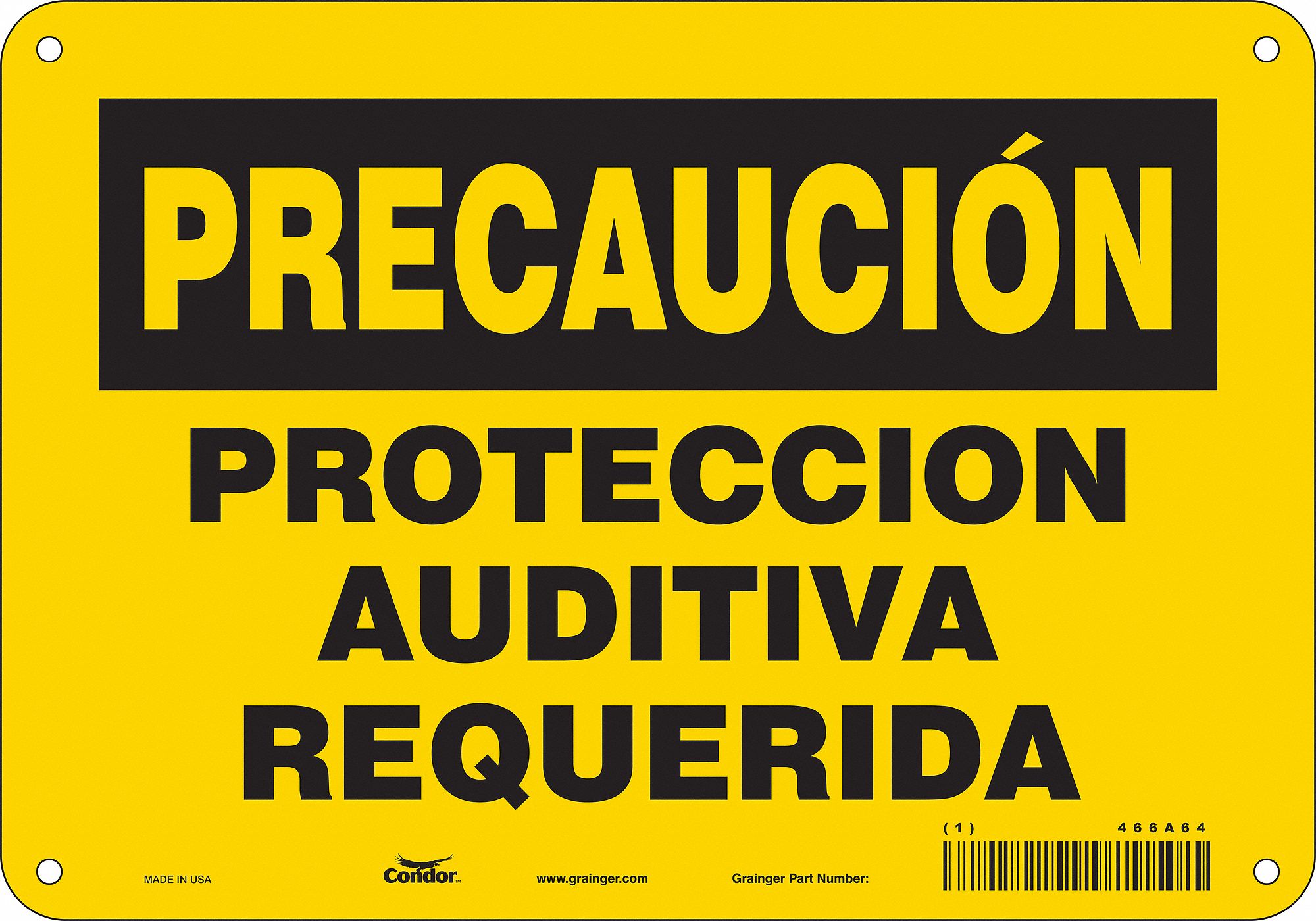 Safety Sign, 7 in x 10 in, Aluminum