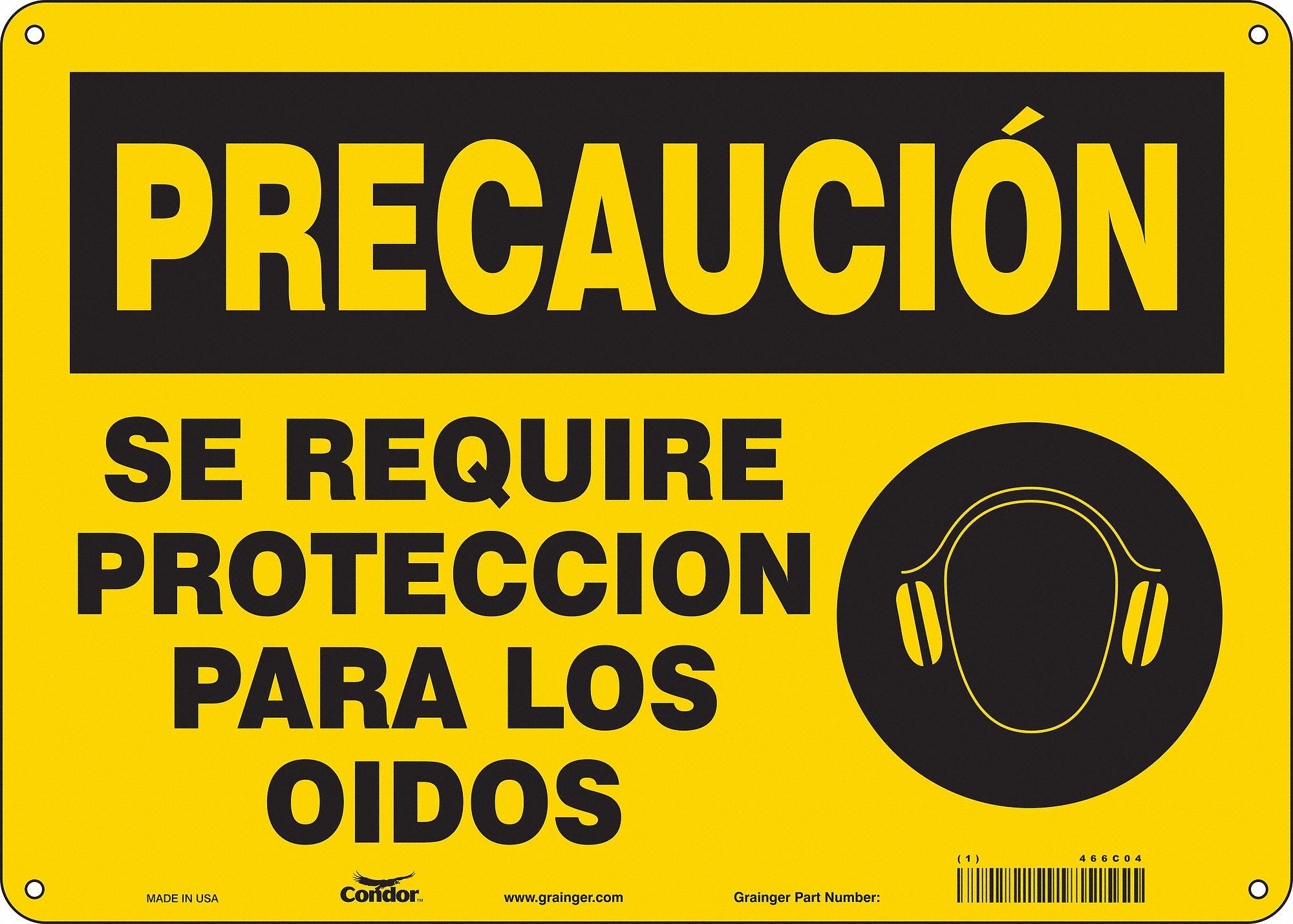 Safety Sign: Aluminum, Mounting Holes Sign Mounting, 10 in x 14 in Nominal Sign Size, 0.032 in Thick