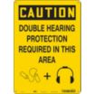 Caution: Double Hearing Protection Required In This Area Signs