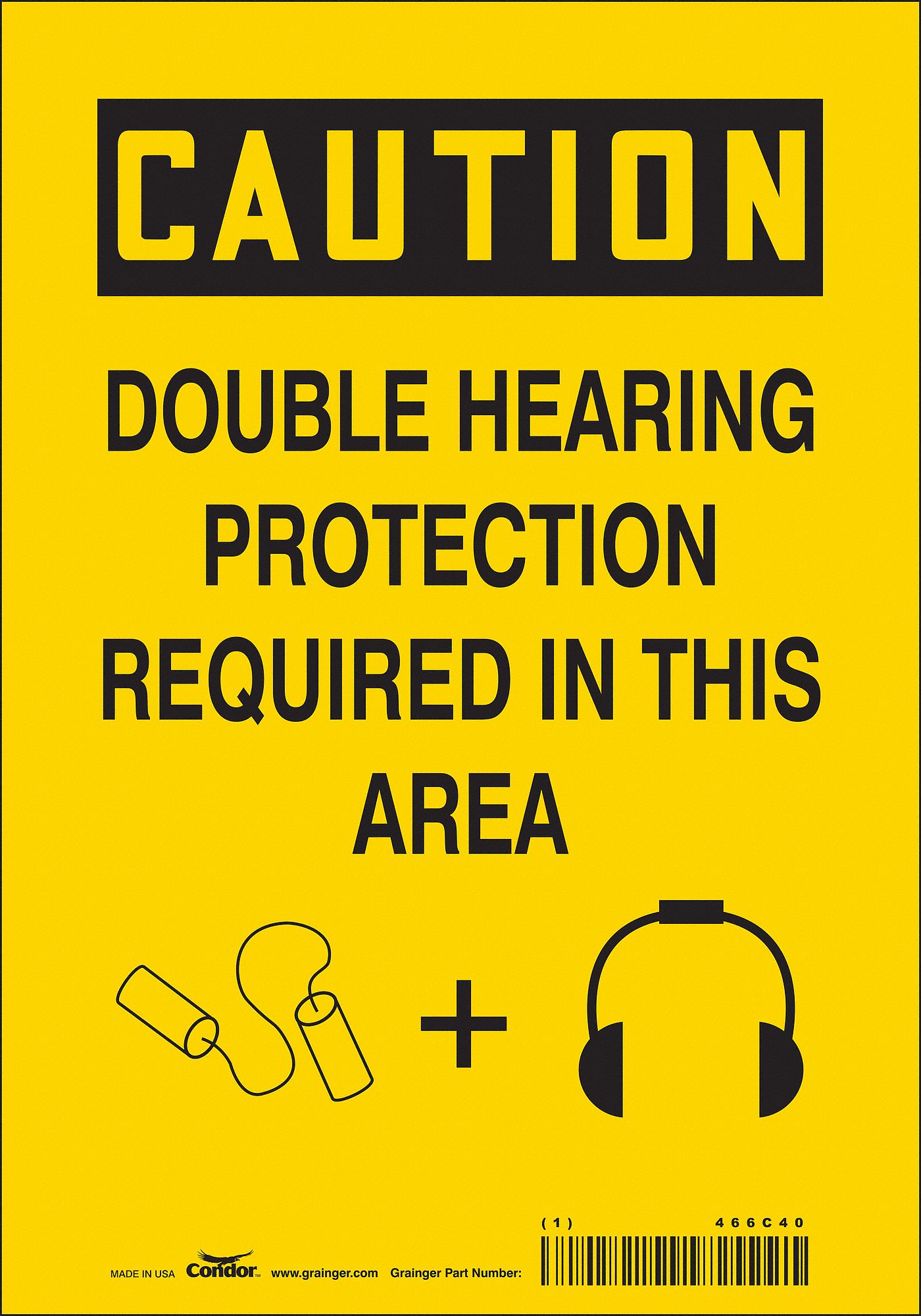 Safety Sign: Vinyl, Adhesive Sign Mounting, 10 in x 7 in Nominal Sign Size, Not Retroreflective