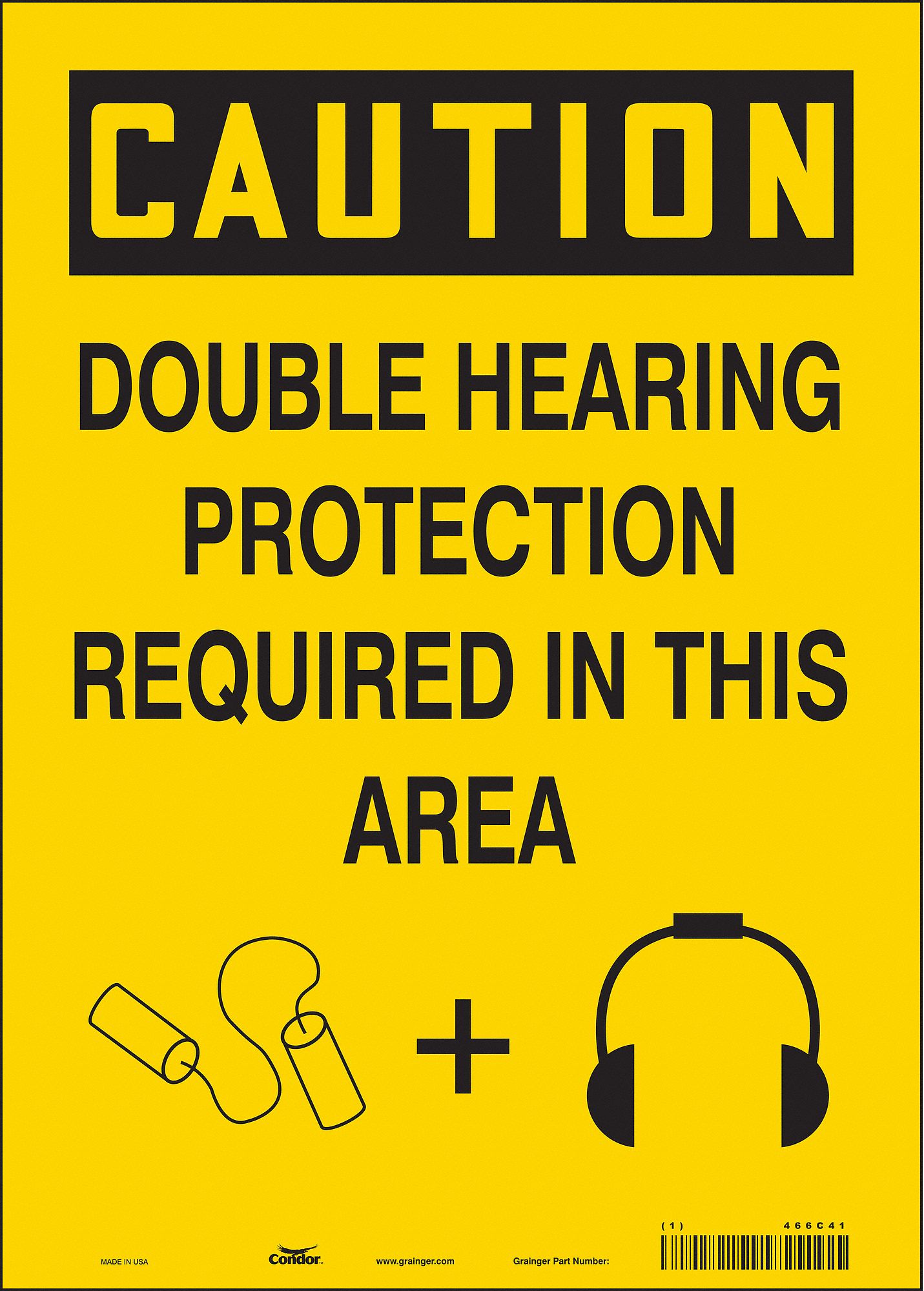 Safety Sign: Vinyl, Adhesive Sign Mounting, 14 in x 10 in Nominal Sign Size, Not Retroreflective