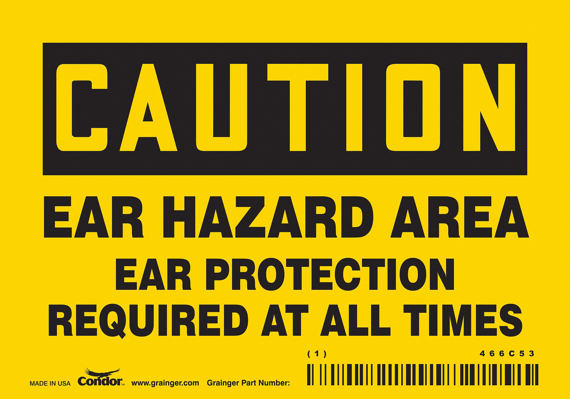 Safety Sign: Vinyl, Adhesive Sign Mounting, 3 1/2 in x 5 in Nominal Sign Size, Not Retroreflective