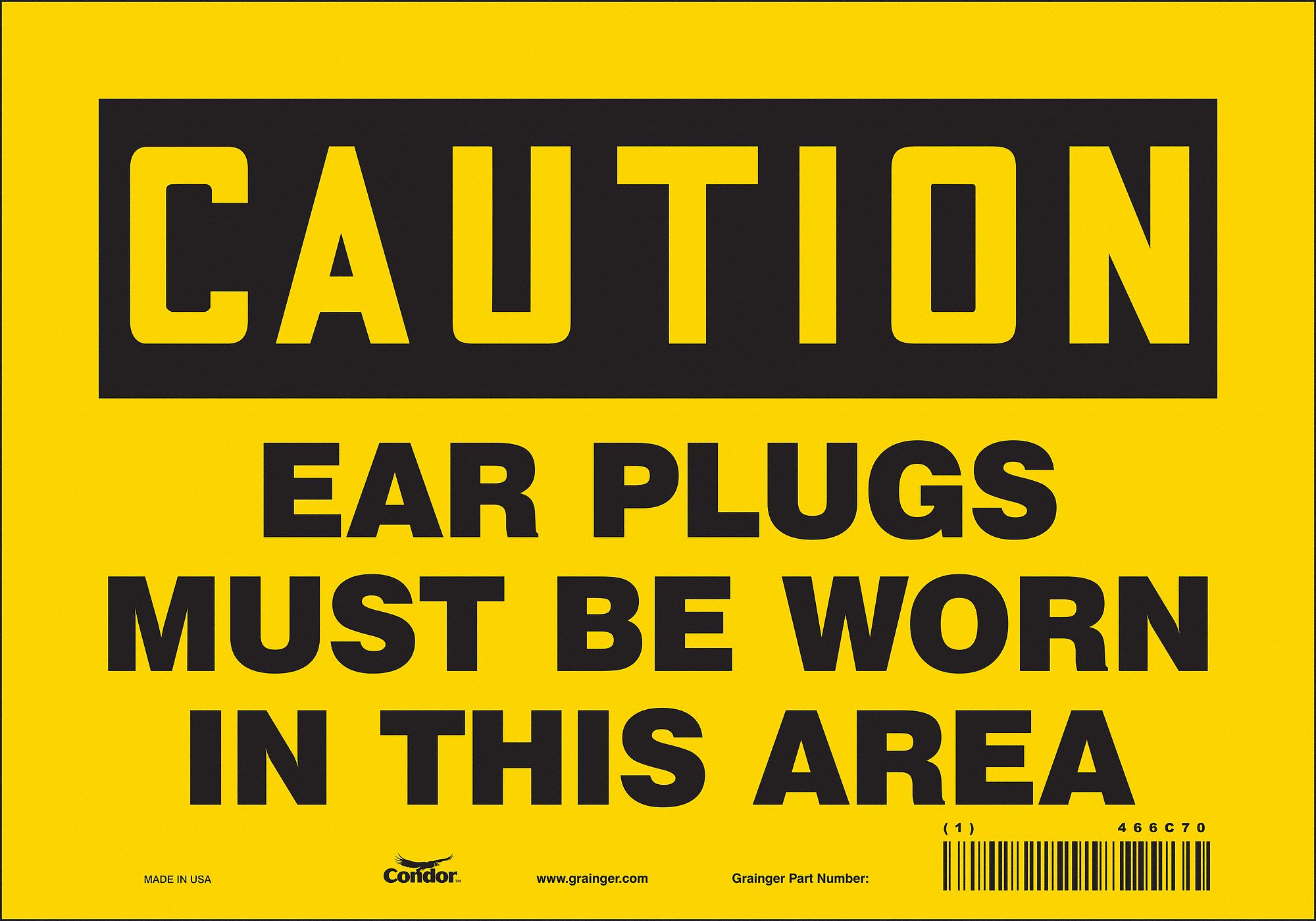 Safety Sign: Vinyl, Adhesive Sign Mounting, 7 in x 10 in Nominal Sign Size, Not Retroreflective