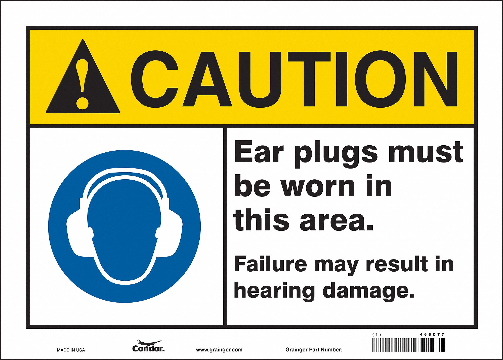 Safety Sign: Vinyl, Adhesive Sign Mounting, 10 in x 14 in Nominal Sign Size, Not Retroreflective