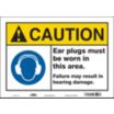 Caution: Ear Plugs Must Be Worn In This Area. Failure May Result In Hearing Damage. Signs