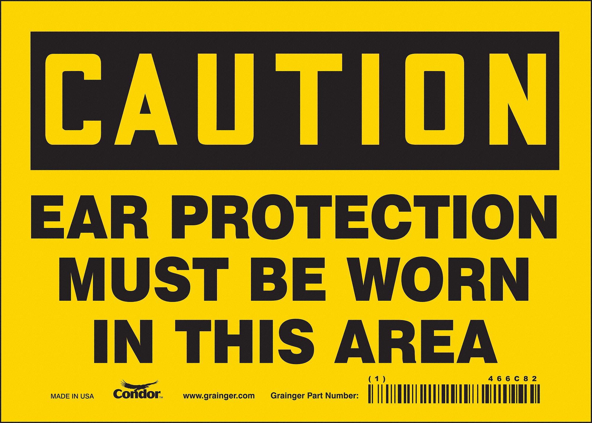 Safety Sign: Vinyl, Adhesive Sign Mounting, 5 in x 7 in Nominal Sign Size, Not Retroreflective, Wall