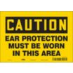 Caution: Ear Protection Must Be Worn In This Area Signs