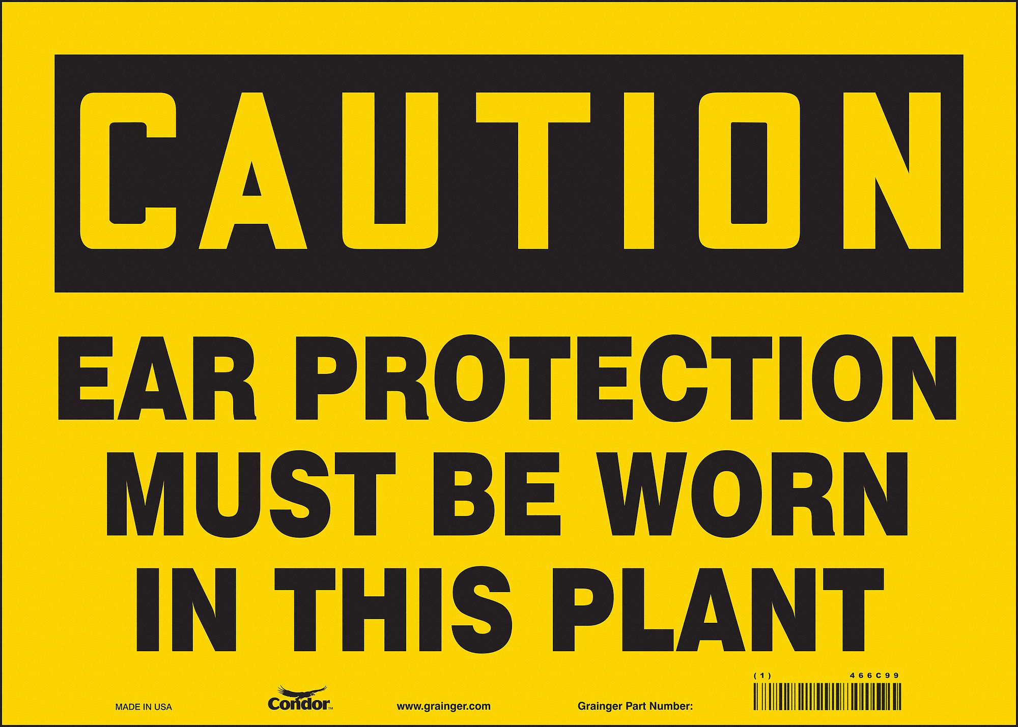 Safety Sign: Vinyl, Adhesive Sign Mounting, 10 in x 14 in Nominal Sign Size, Not Retroreflective