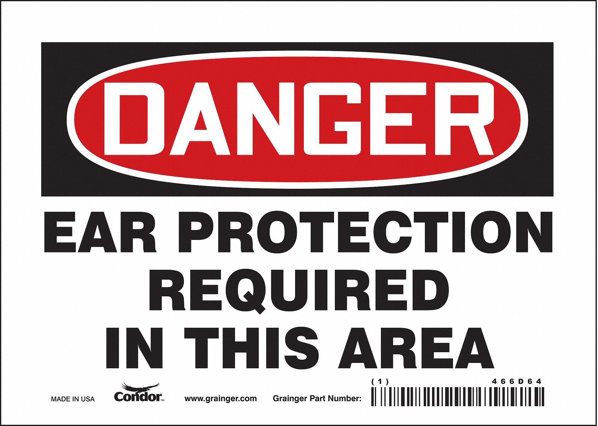 Safety Sign: Vinyl, Adhesive Sign Mounting, 5 in x 7 in Nominal Sign Size, Not Retroreflective, Wall