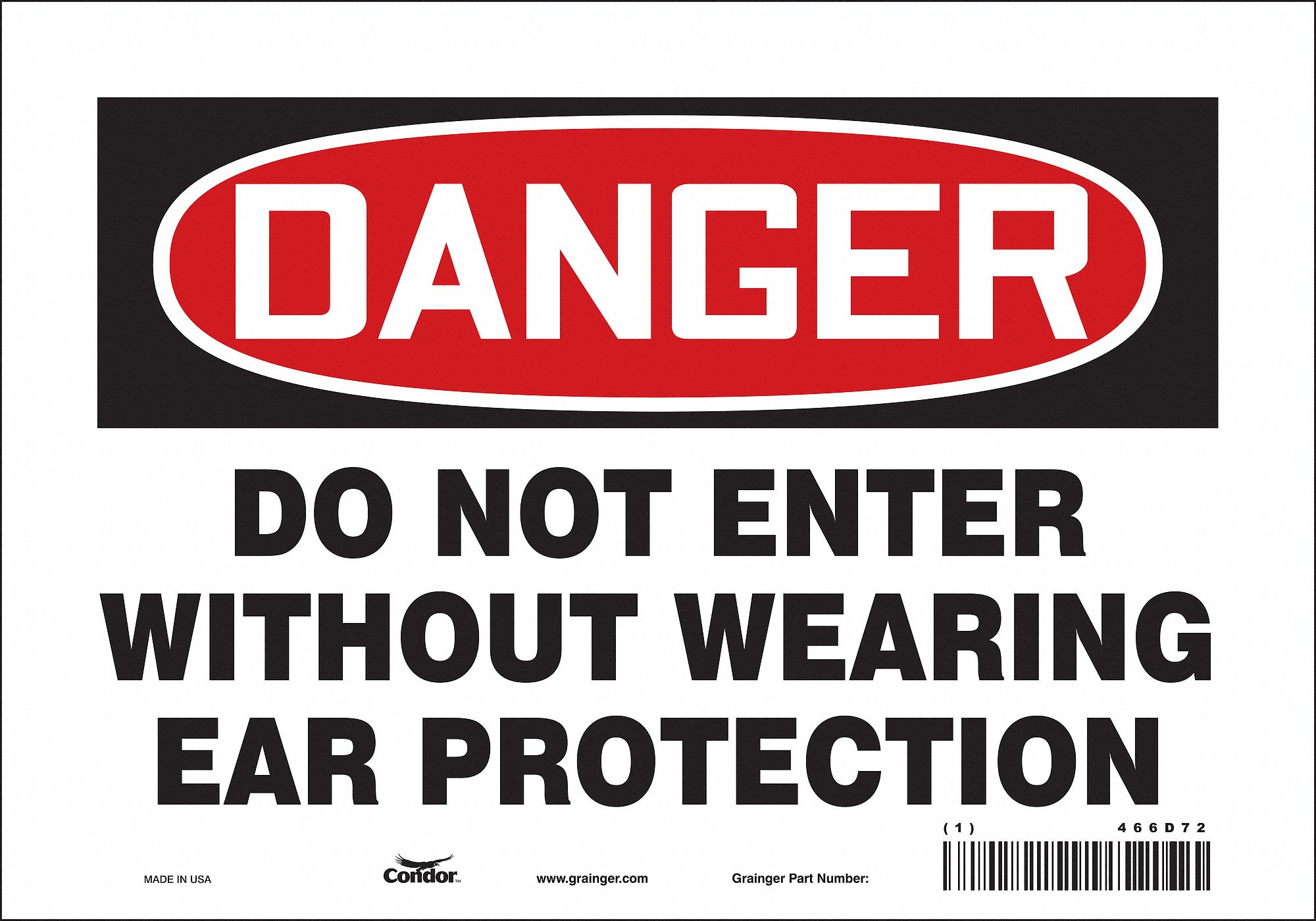Safety Sign: Vinyl, Adhesive Sign Mounting, 7 in x 10 in Nominal Sign Size, Not Retroreflective