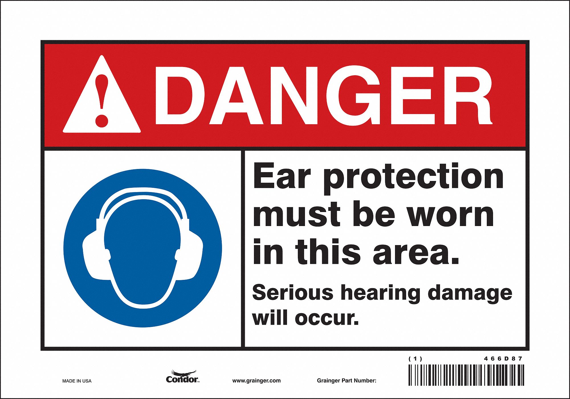 Safety Sign: Vinyl, Adhesive Sign Mounting, 7 in x 10 in Nominal Sign Size, Not Retroreflective